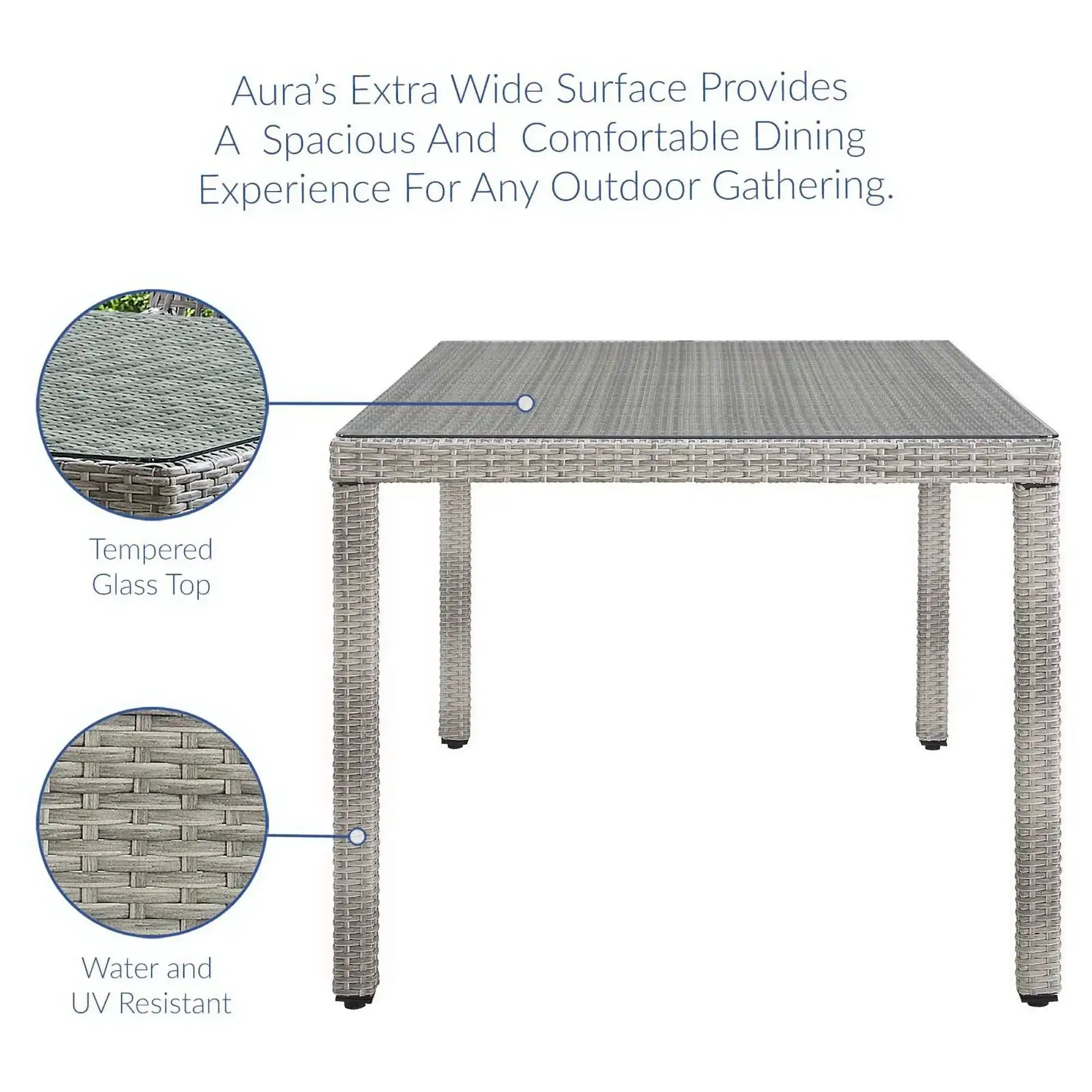 Aura 7 Piece Outdoor Patio Wicker Rattan Set by Modway - Best Buy Furniture