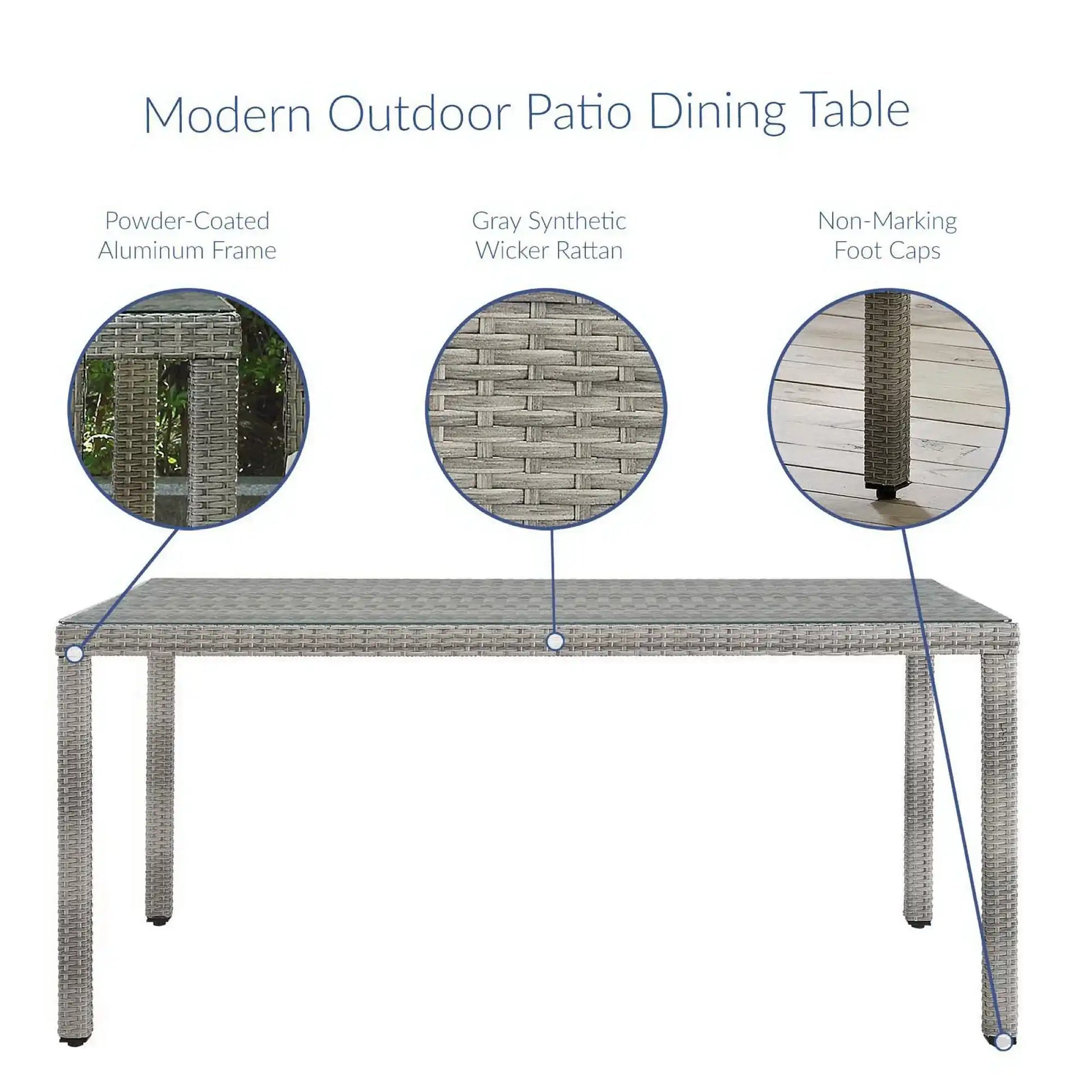 Aura 7 Piece Outdoor Patio Wicker Rattan Set by Modway - Best Buy Furniture