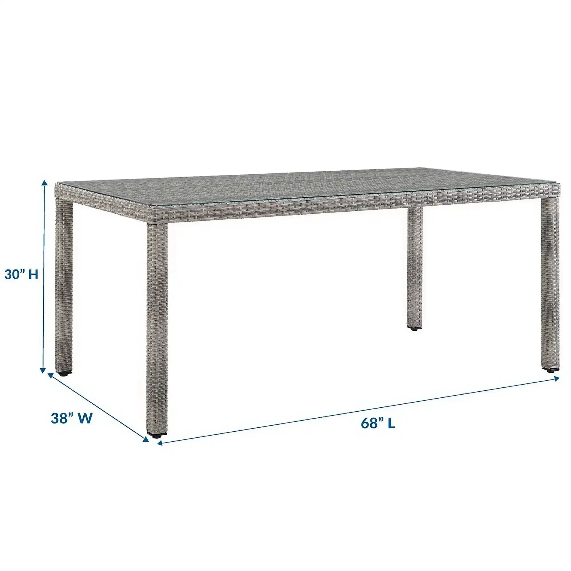 Aura 7 Piece Outdoor Patio Wicker Rattan Set by Modway - Best Buy Furniture