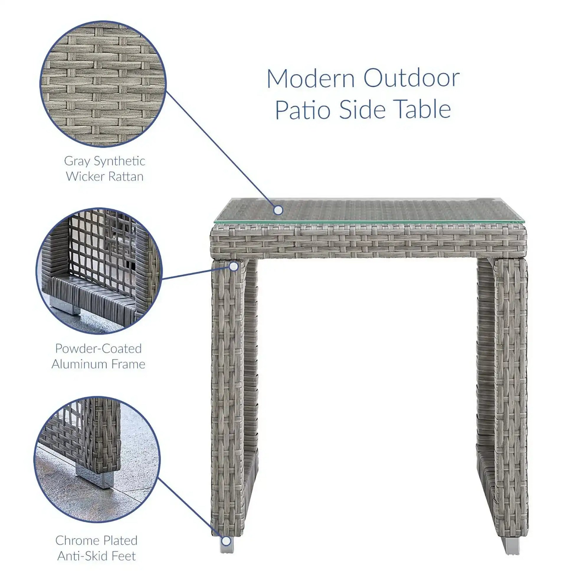 Aura Outdoor Patio Wicker Rattan Side Table by Modway - Best Buy Furniture
