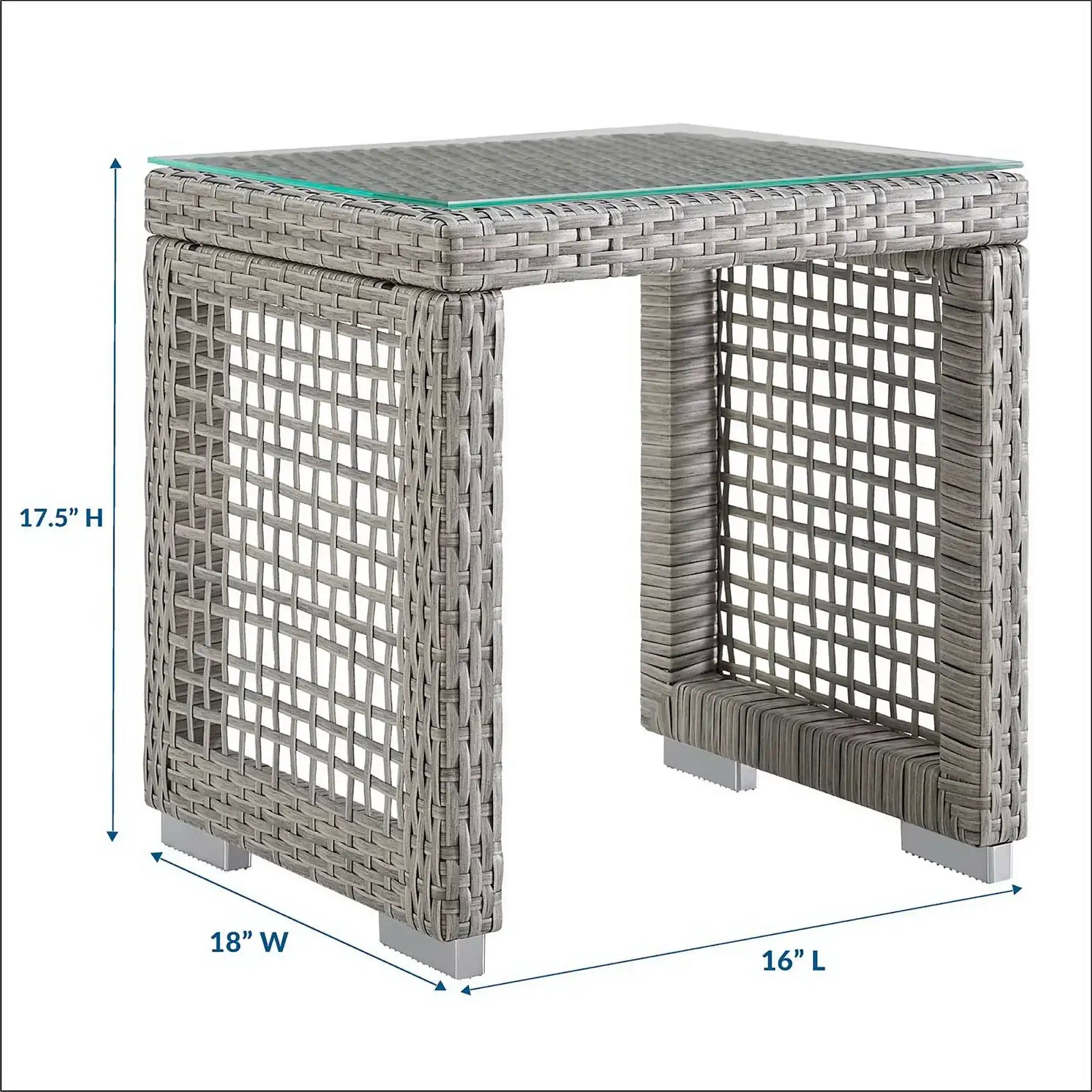 Aura Outdoor Patio Wicker Rattan Side Table by Modway - Best Buy Furniture