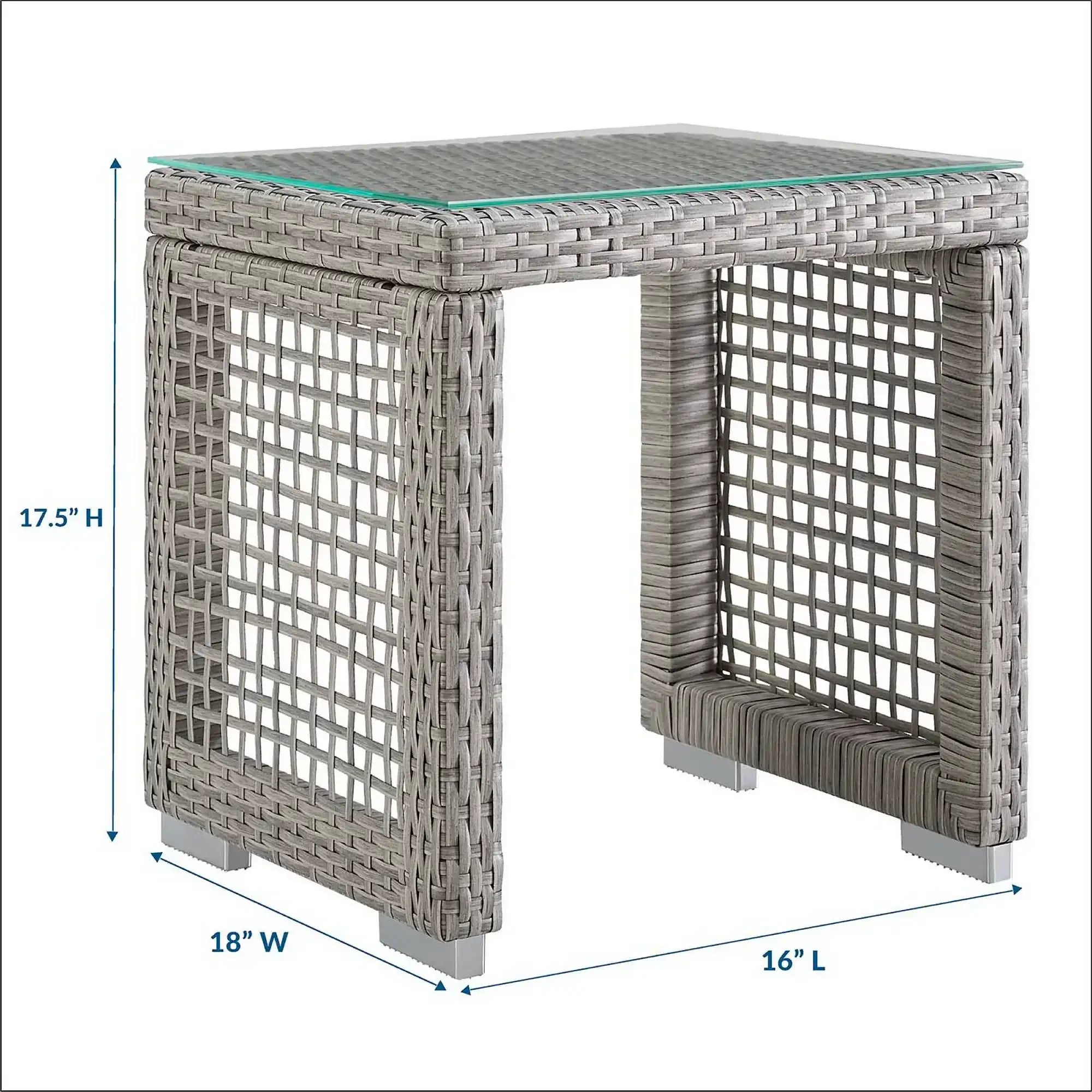 Aura Outdoor Patio Wicker Rattan Side Table by Modway - Best Buy Furniture