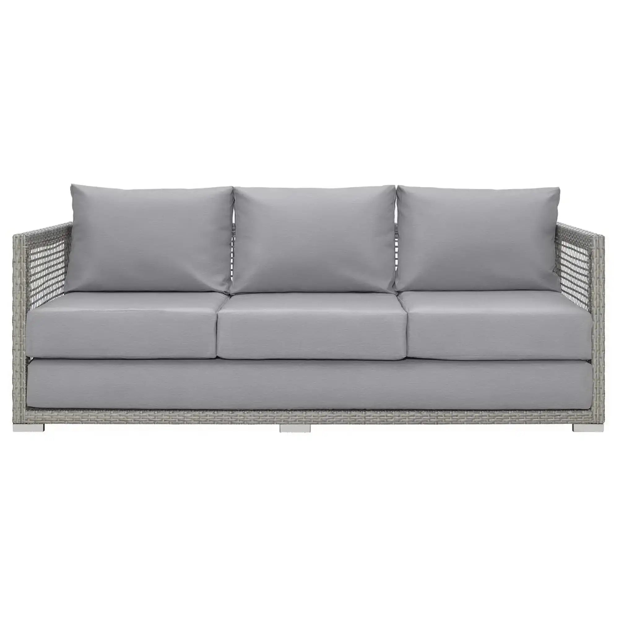 Aura Outdoor Patio Wicker Rattan Sofa by Modway - Best Buy Furniture