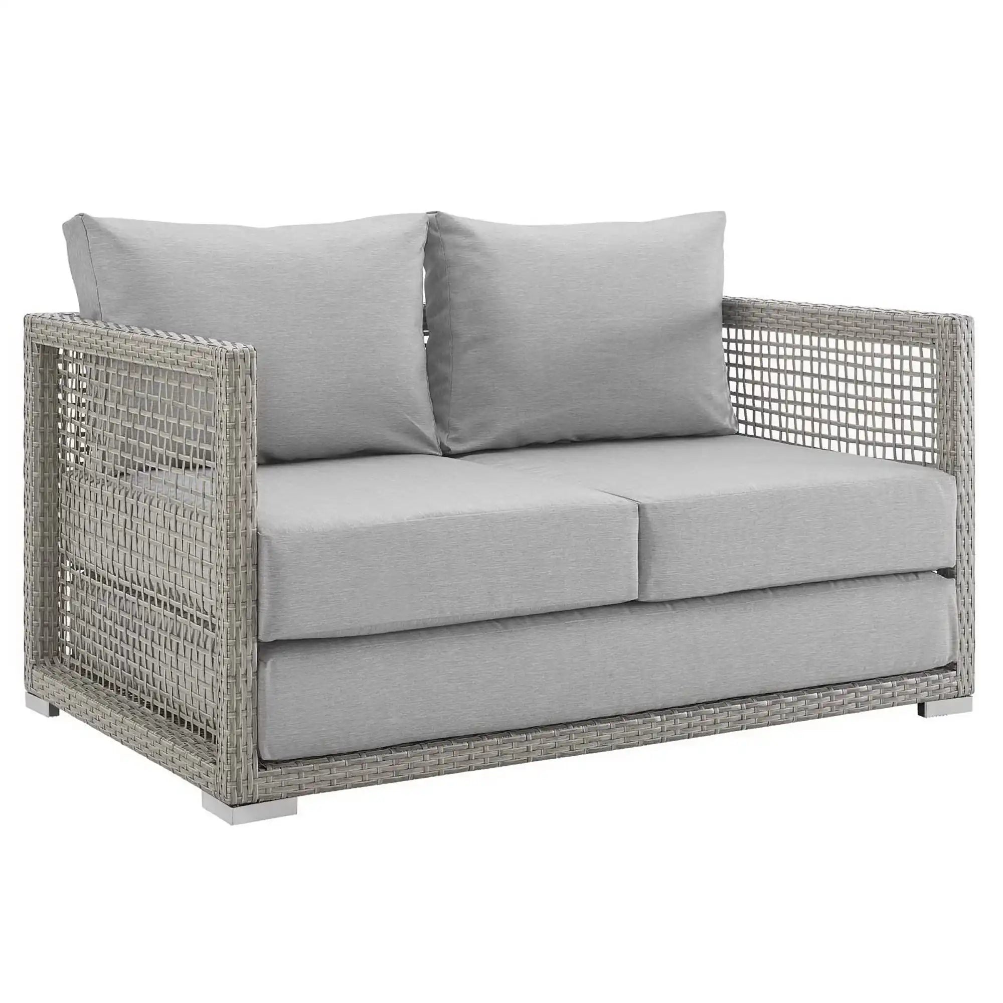 Aura Outdoor Patio Wicker Rattan Loveseat by Modway - Best Buy Furniture