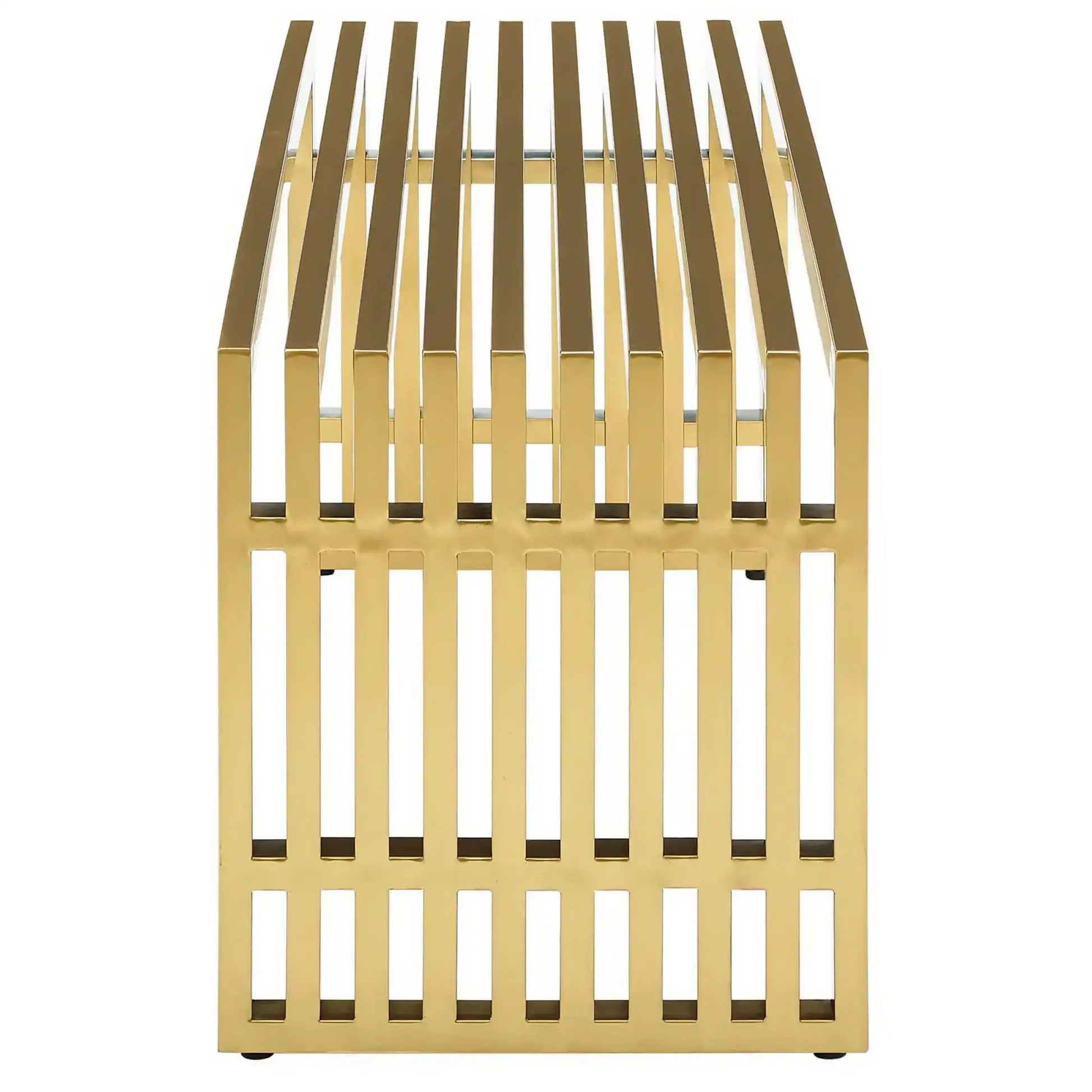 Gridiron Medium Stainless Steel Bench by Modway - Best Buy Furniture