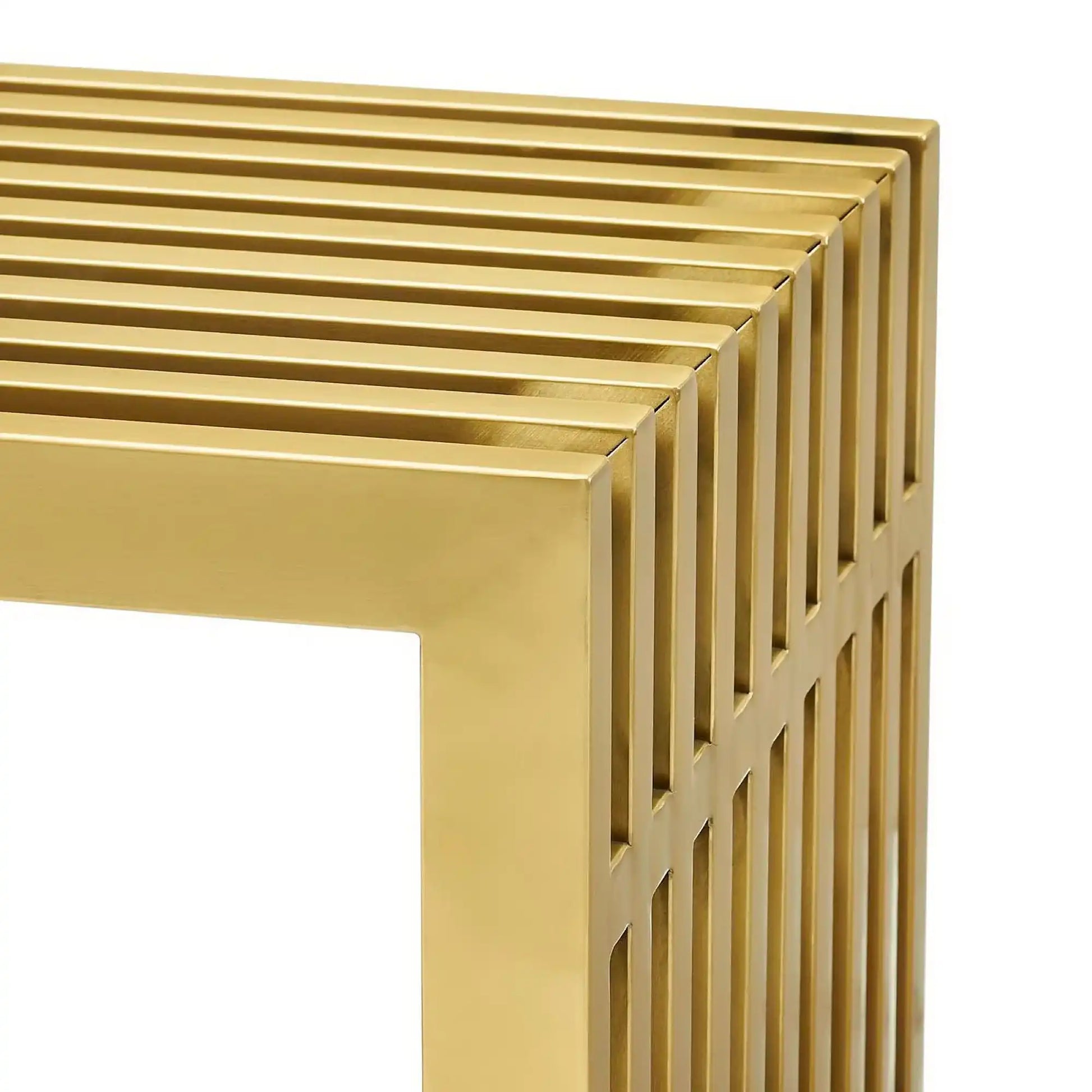Gridiron Medium Stainless Steel Bench by Modway - Best Buy Furniture