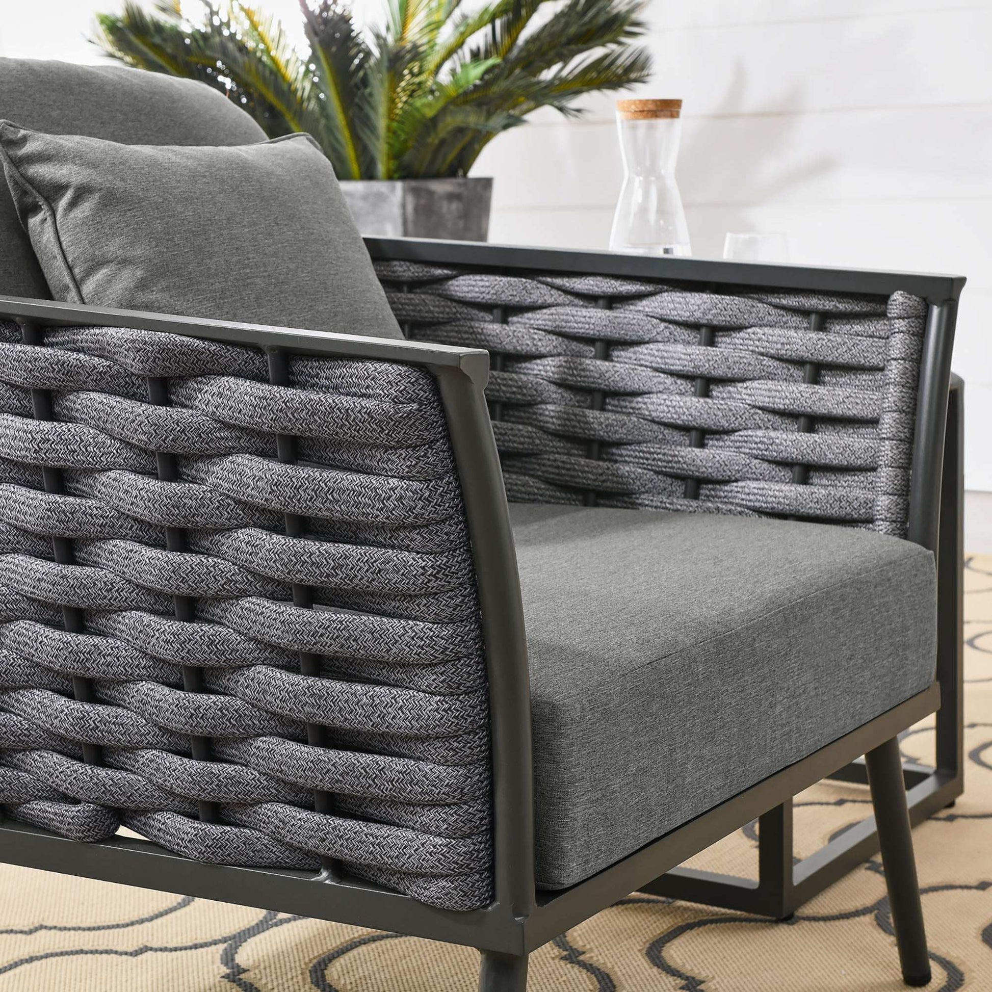 Stance Outdoor Patio Aluminum Armchair by Modway - Best Buy Furniture