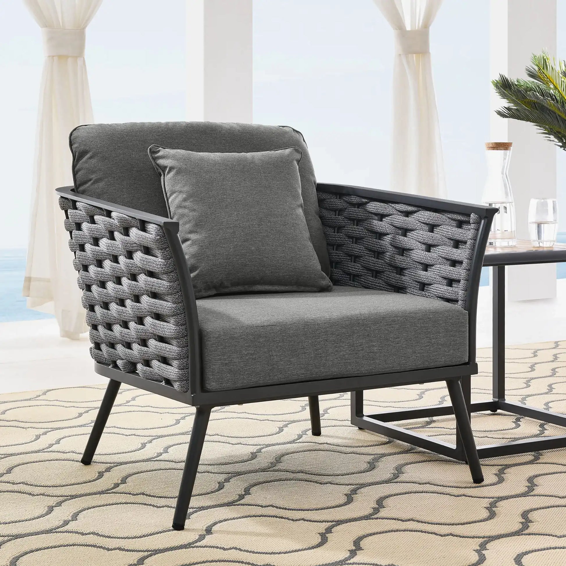 Stance Outdoor Patio Aluminum Armchair by Modway - Best Buy Furniture