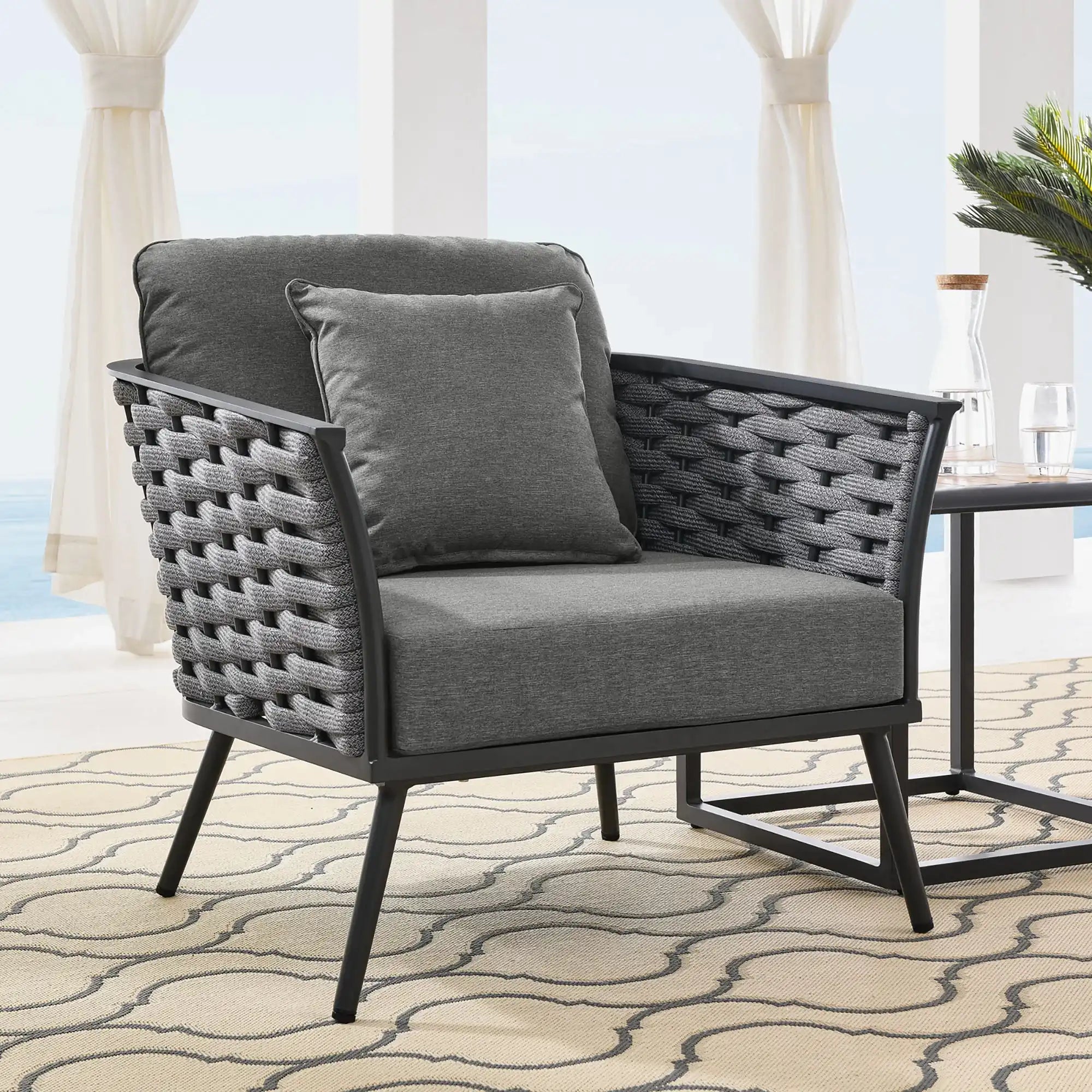 Stance Outdoor Patio Aluminum Armchair by Modway - Best Buy Furniture
