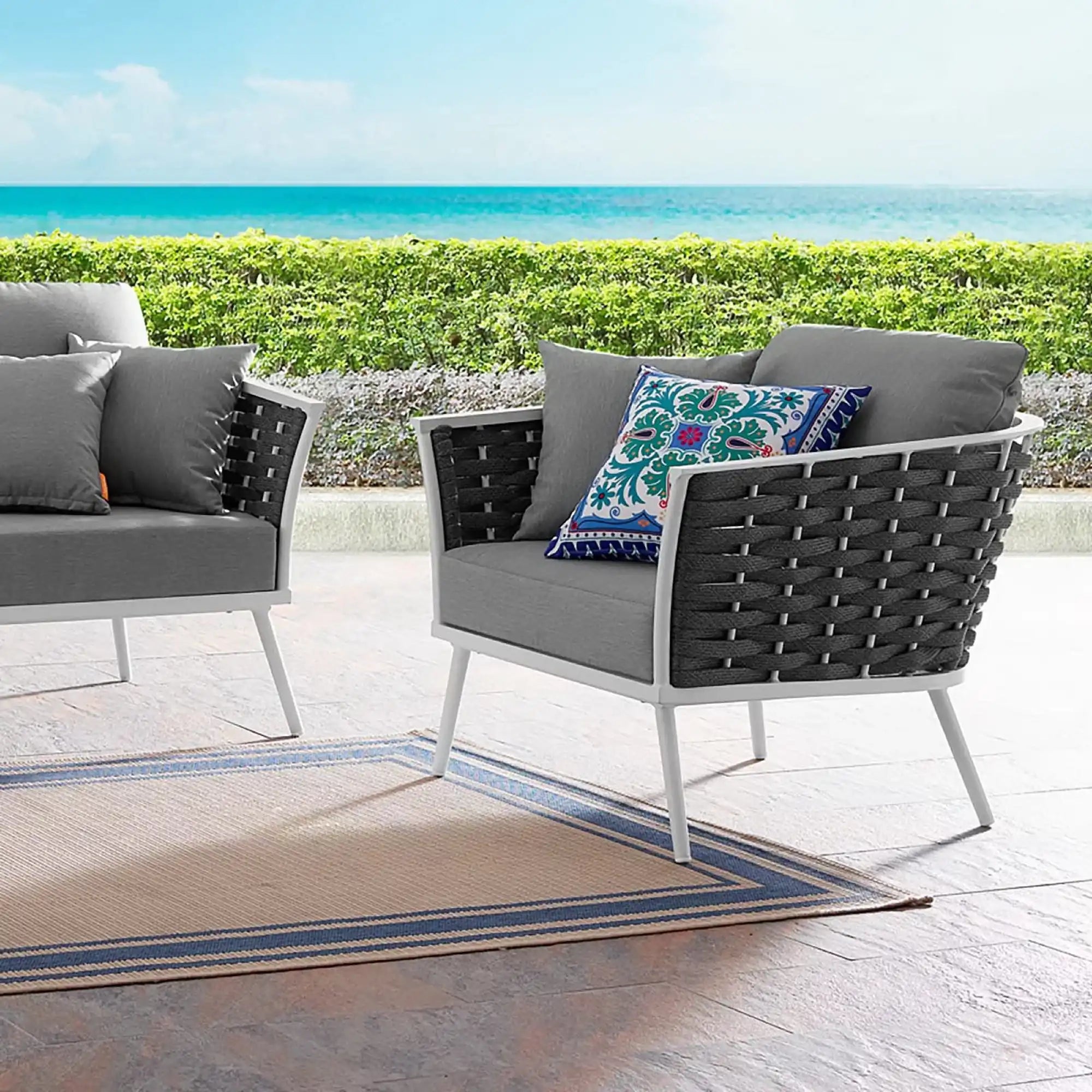 Stance Outdoor Patio Aluminum Armchair by Modway - Best Buy Furniture