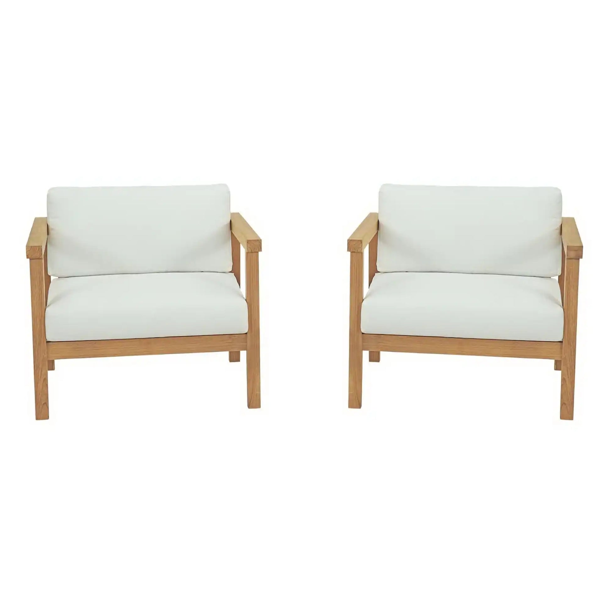 Bayport 2 Piece Outdoor Patio Teak Set by Modway - Best Buy Furniture