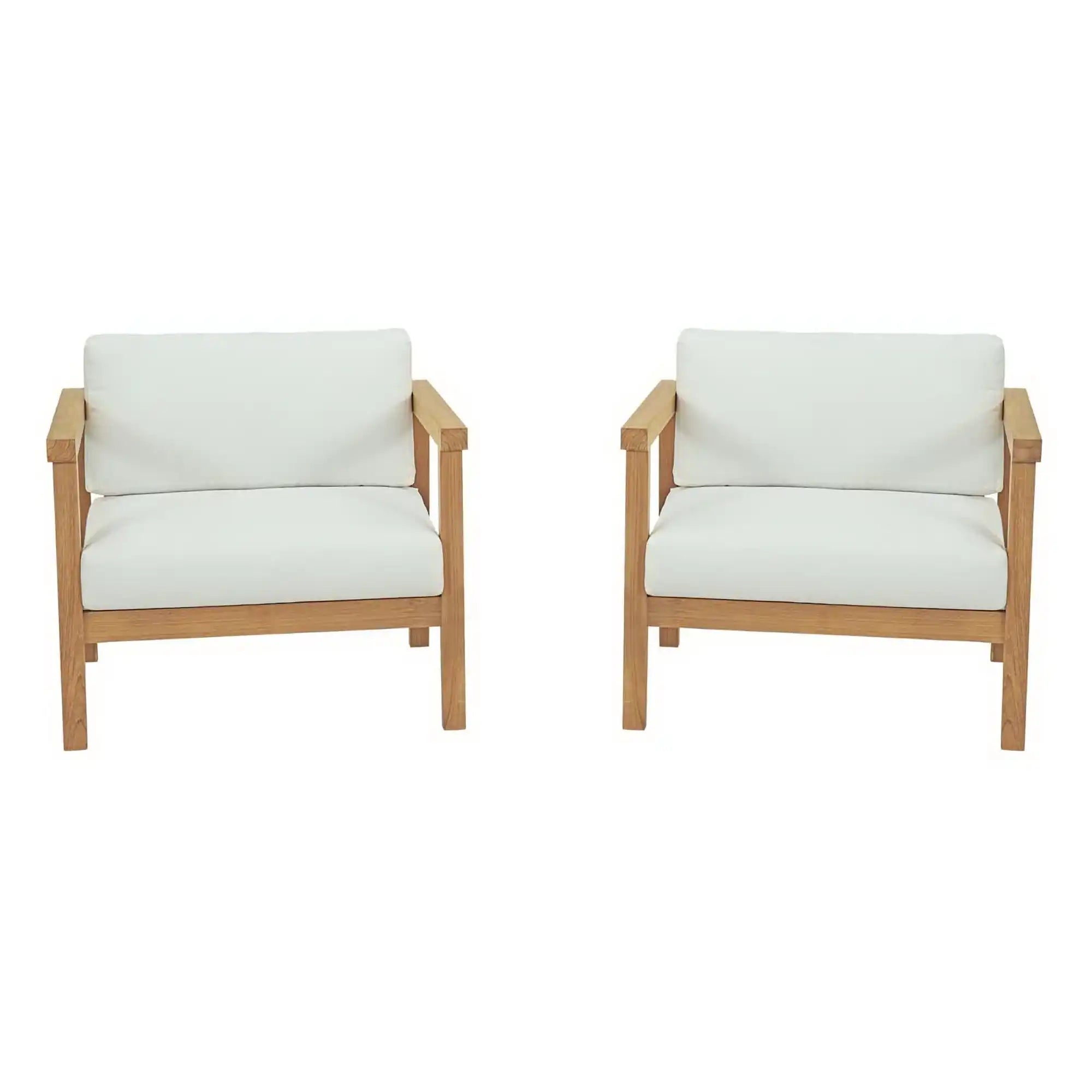 Bayport 2 Piece Outdoor Patio Teak Set by Modway - Best Buy Furniture
