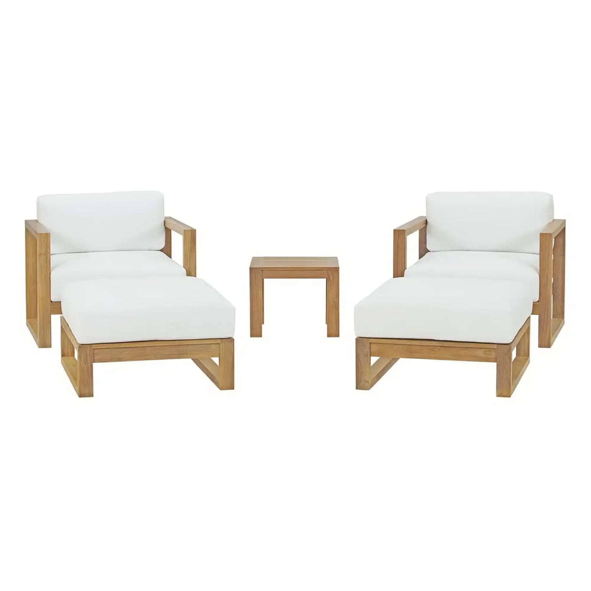 Upland 5 Piece Outdoor Patio Teak Set by Modway - Best Buy Furniture