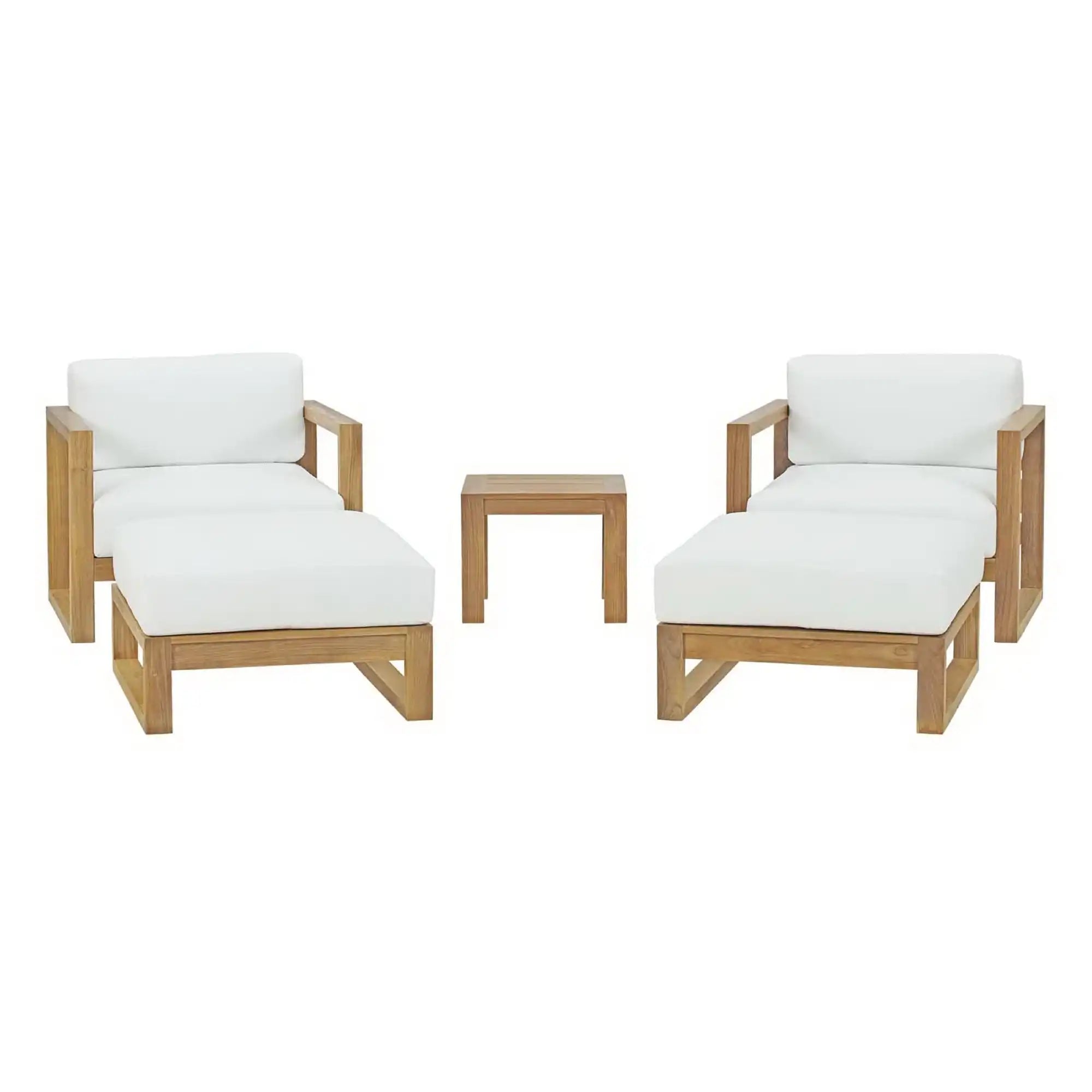 Upland 5 Piece Outdoor Patio Teak Set by Modway - Best Buy Furniture