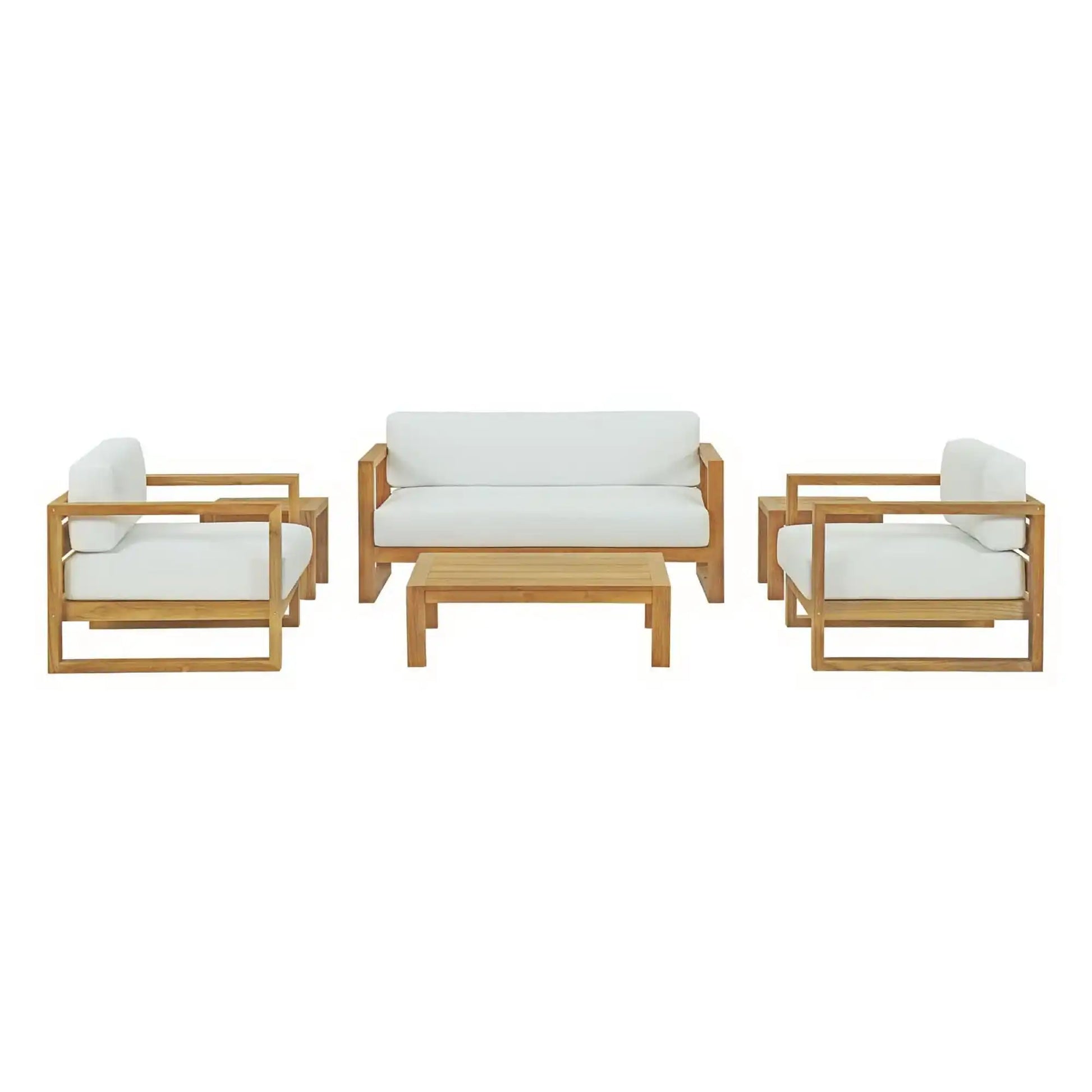 Upland 6 Piece Outdoor Patio Teak Set by Modway - Best Buy Furniture
