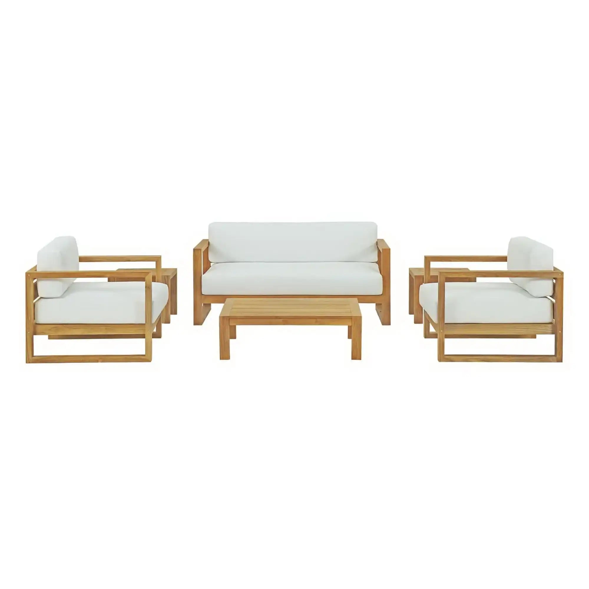 Upland 6 Piece Outdoor Patio Teak Set by Modway - Best Buy Furniture