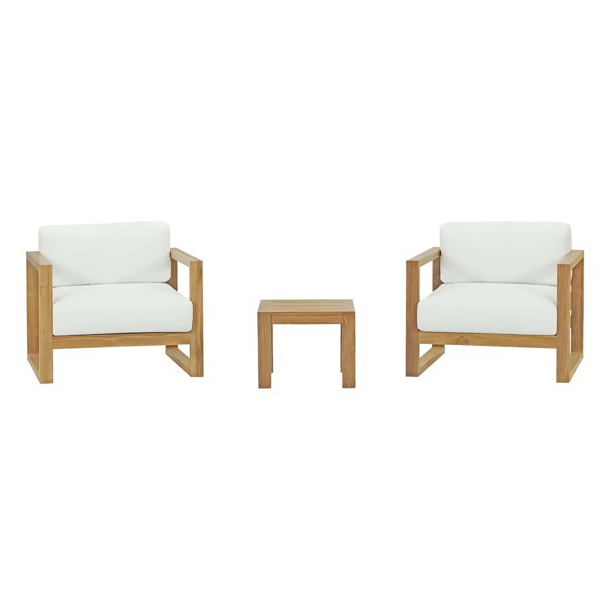 Upland 3 Piece Outdoor Patio Teak Set by Modway - Best Buy Furniture