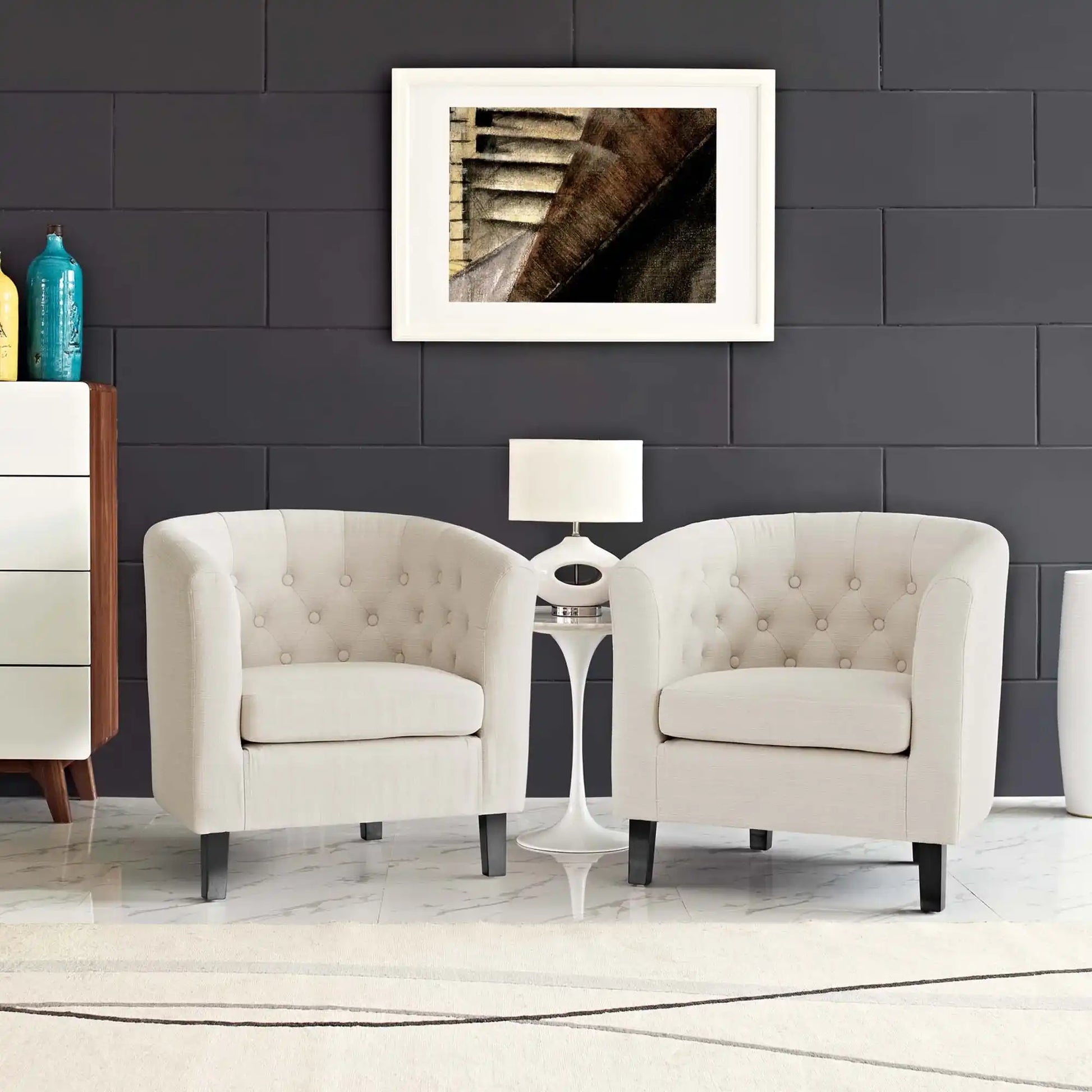 Prospect 2 Piece Upholstered Fabric Armchair Set by Modway - Best Buy Furniture