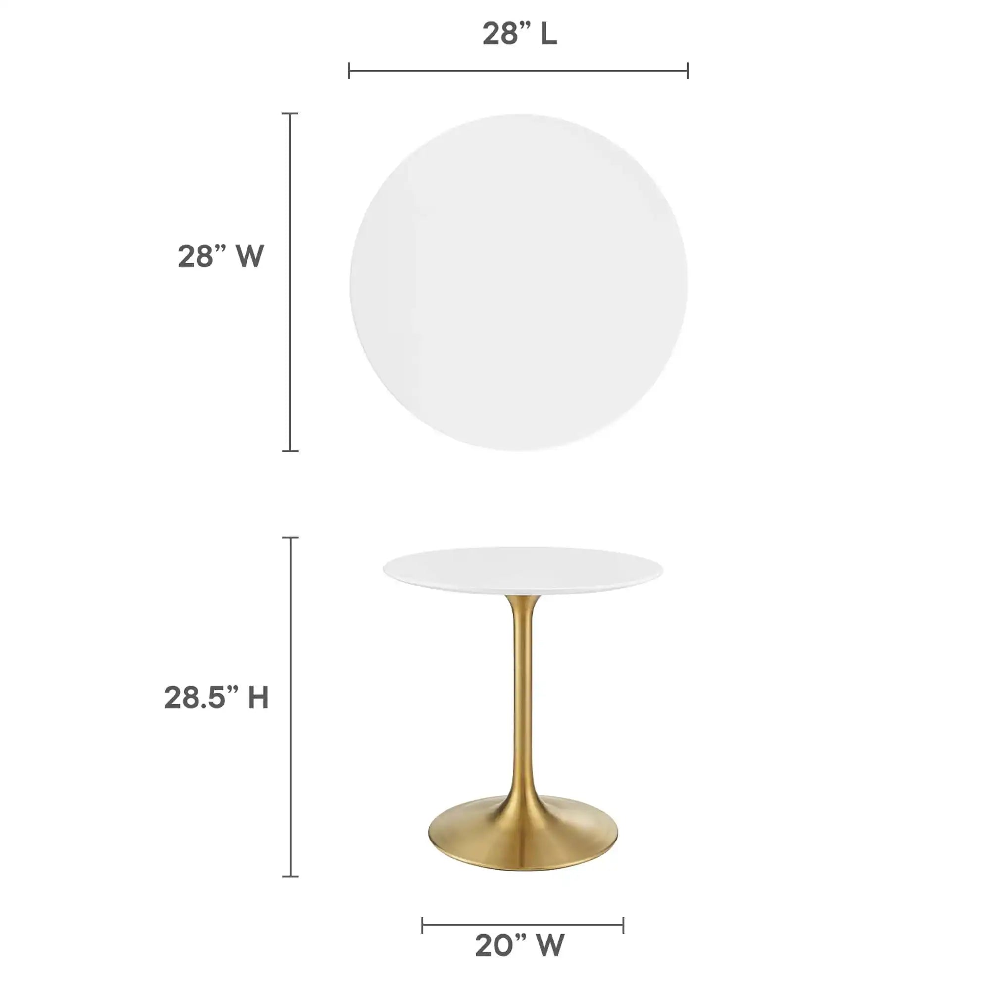 Lippa 28" Round Wood Dining Table by Modway - Best Buy Furniture
