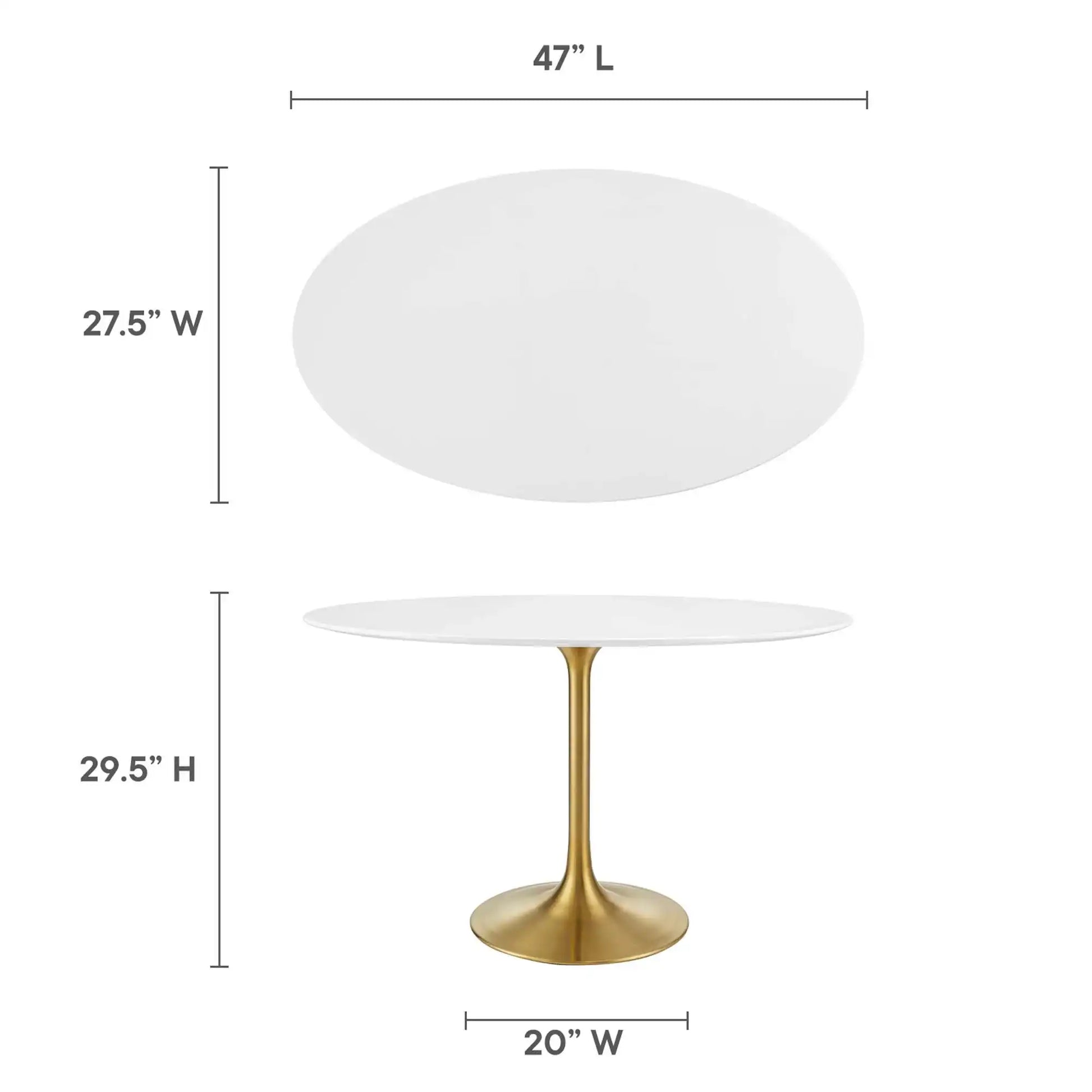 Lippa 48" Oval Wood Dining Table by Modway - Best Buy Furniture