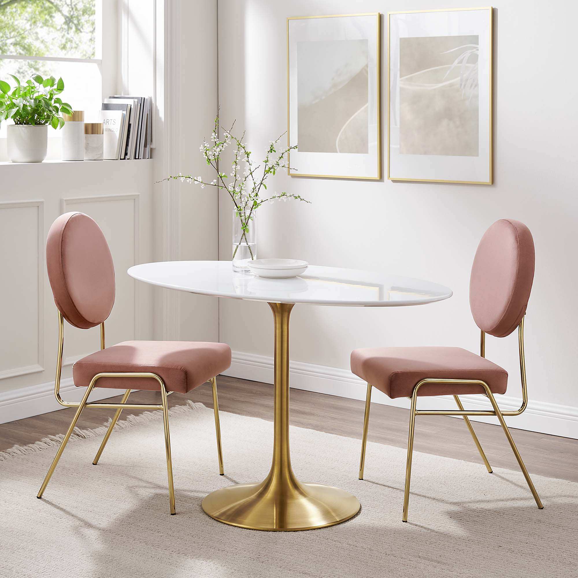 Lippa 48" Oval Wood Dining Table by Modway - Best Buy Furniture