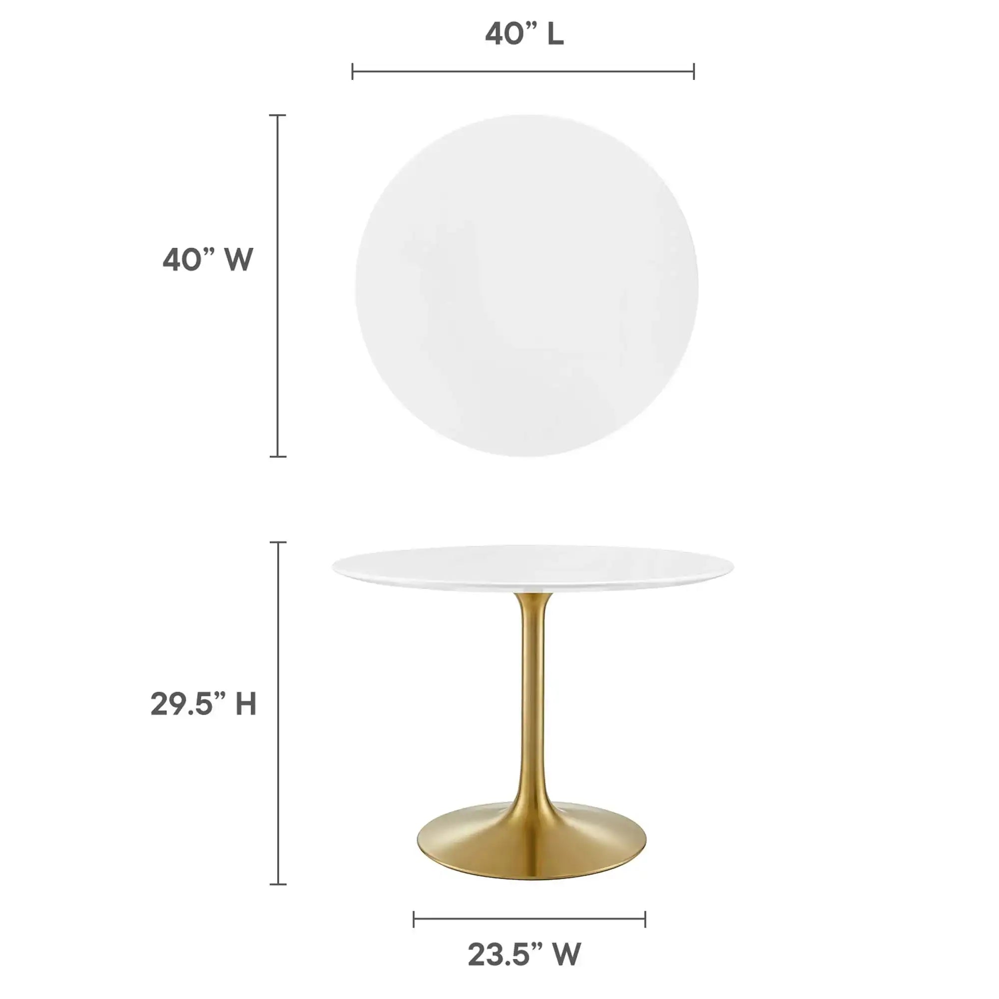 Lippa 40" Round Wood Dining Table by Modway - Best Buy Furniture