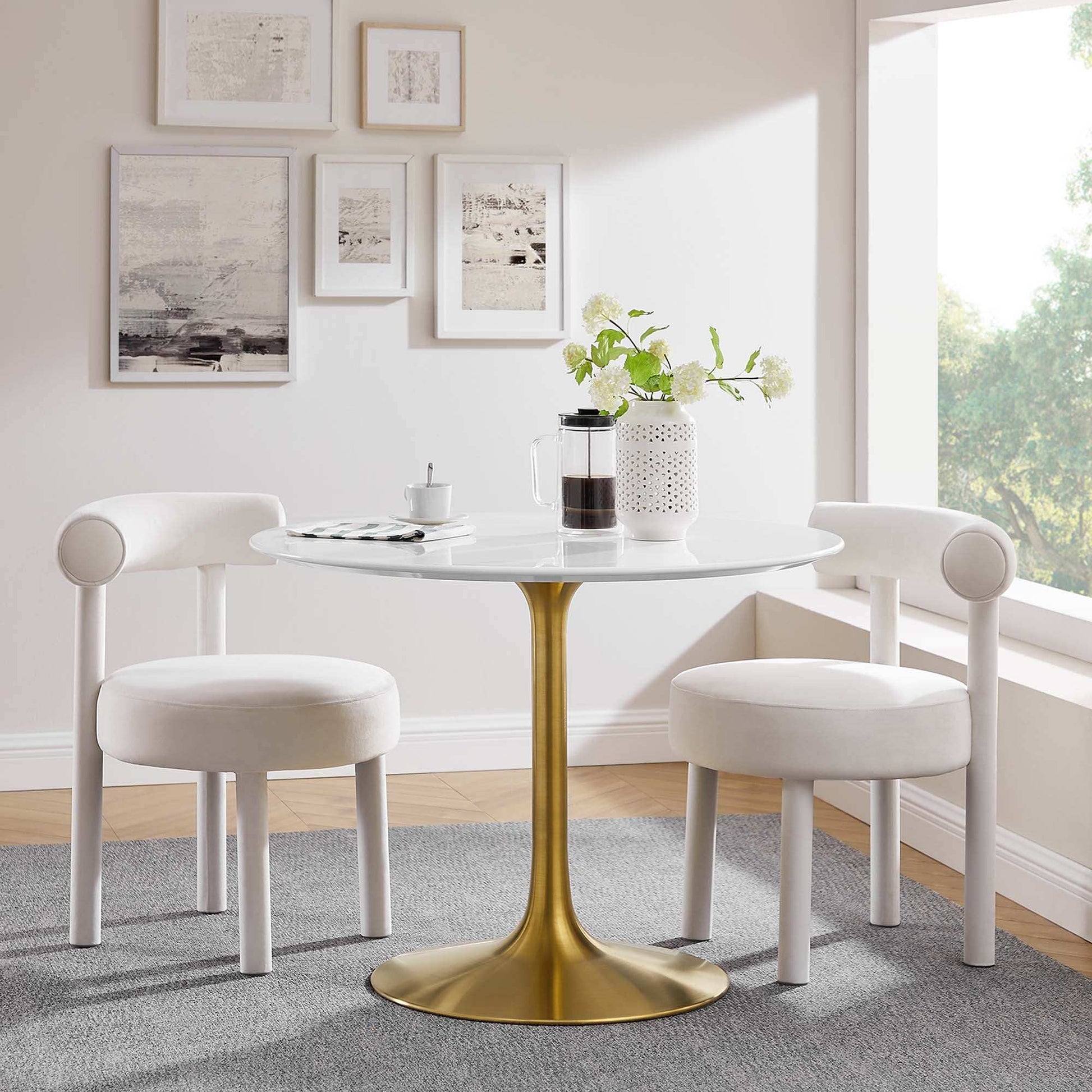 Lippa 40" Round Wood Dining Table by Modway - Best Buy Furniture