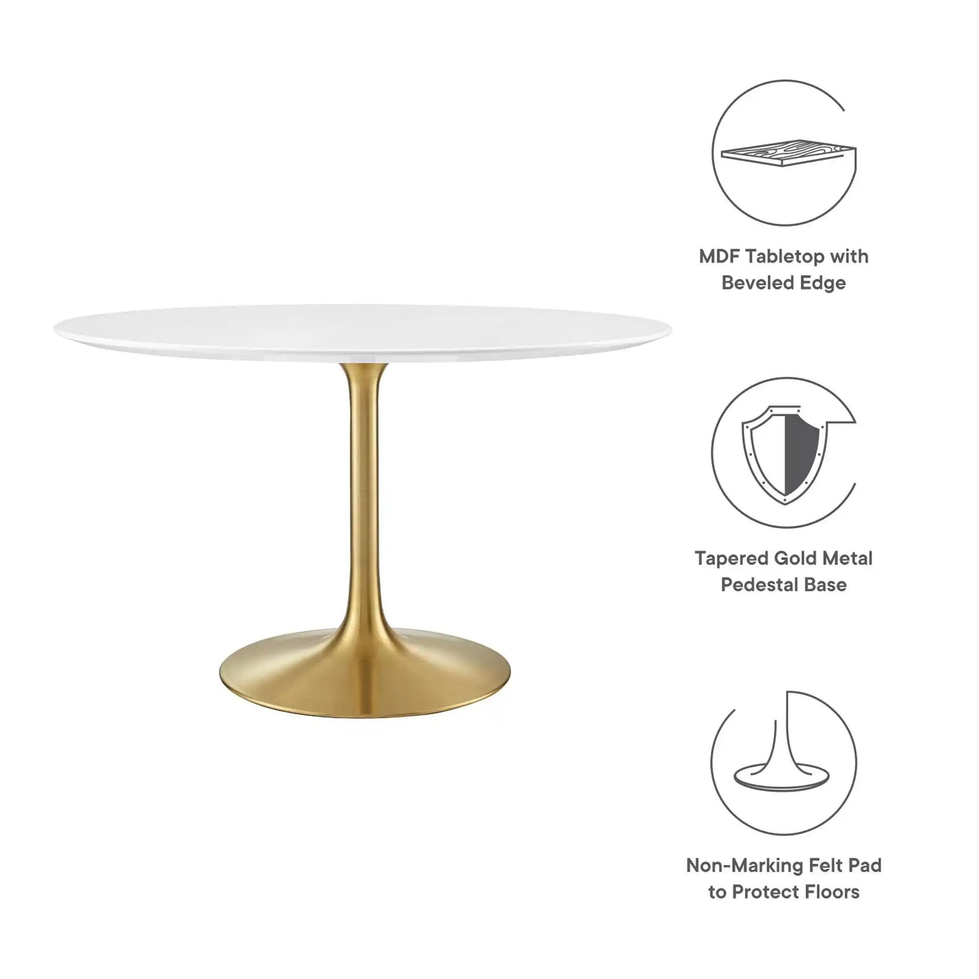 Lippa 48" Round Wood Dining Table by Modway - Best Buy Furniture