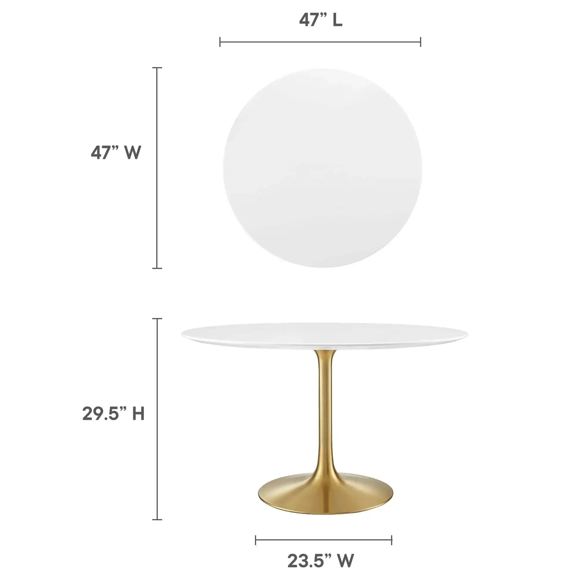 Lippa 48" Round Wood Dining Table by Modway - Best Buy Furniture