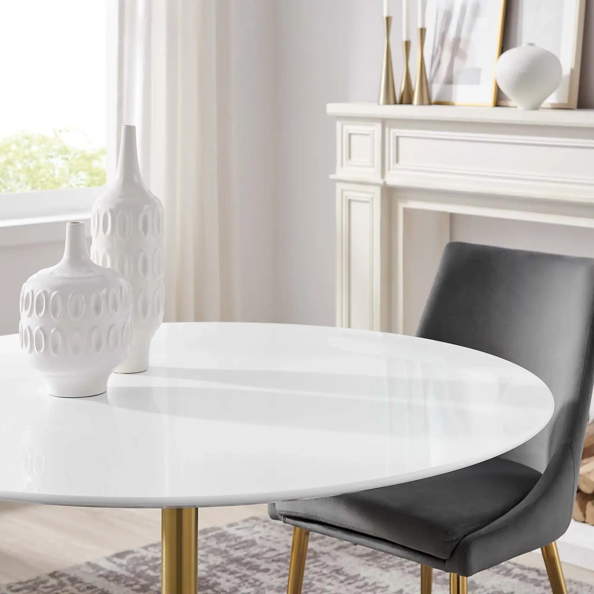 Lippa 48" Round Wood Dining Table by Modway - Best Buy Furniture
