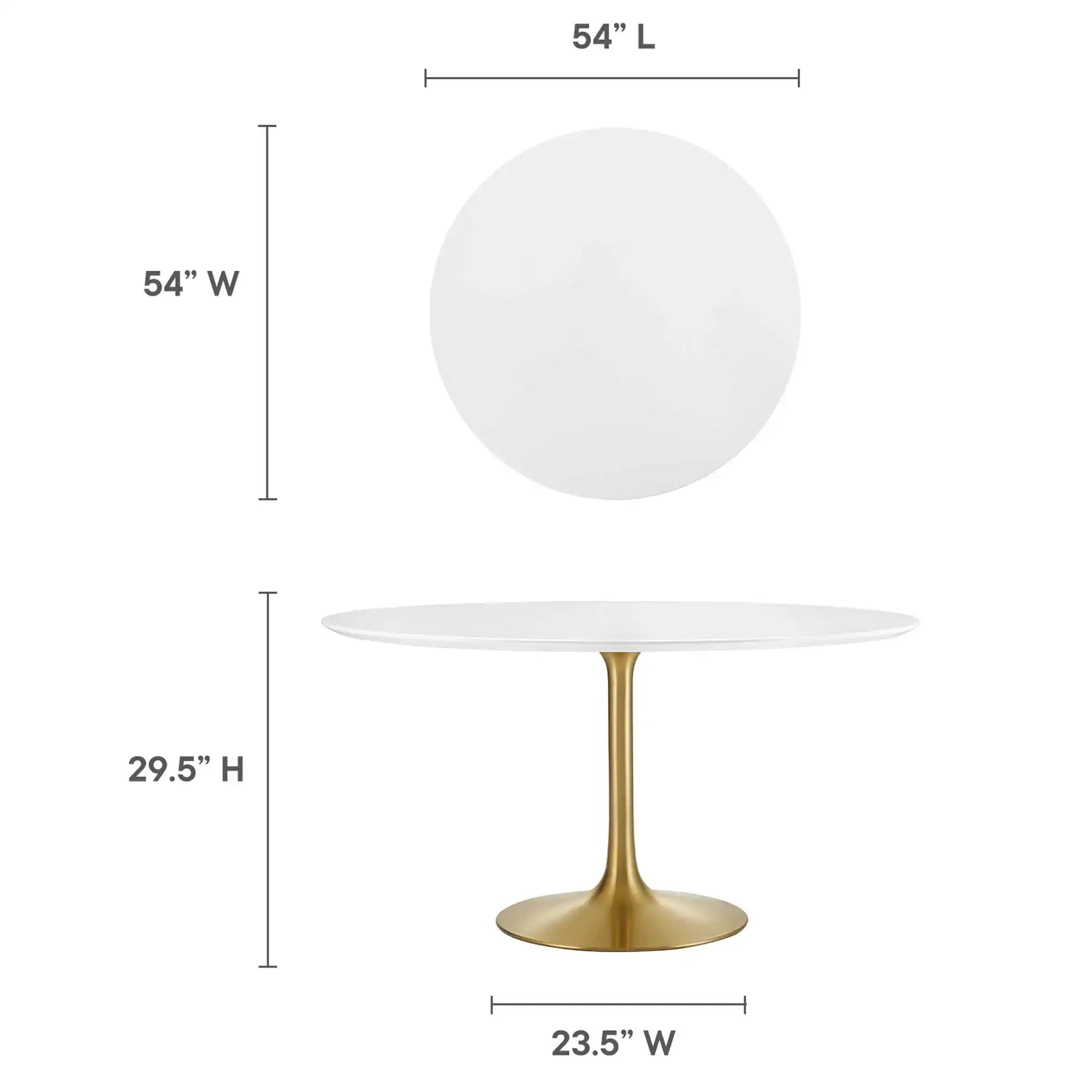Lippa 54" Round Wood Dining Table by Modway - Best Buy Furniture