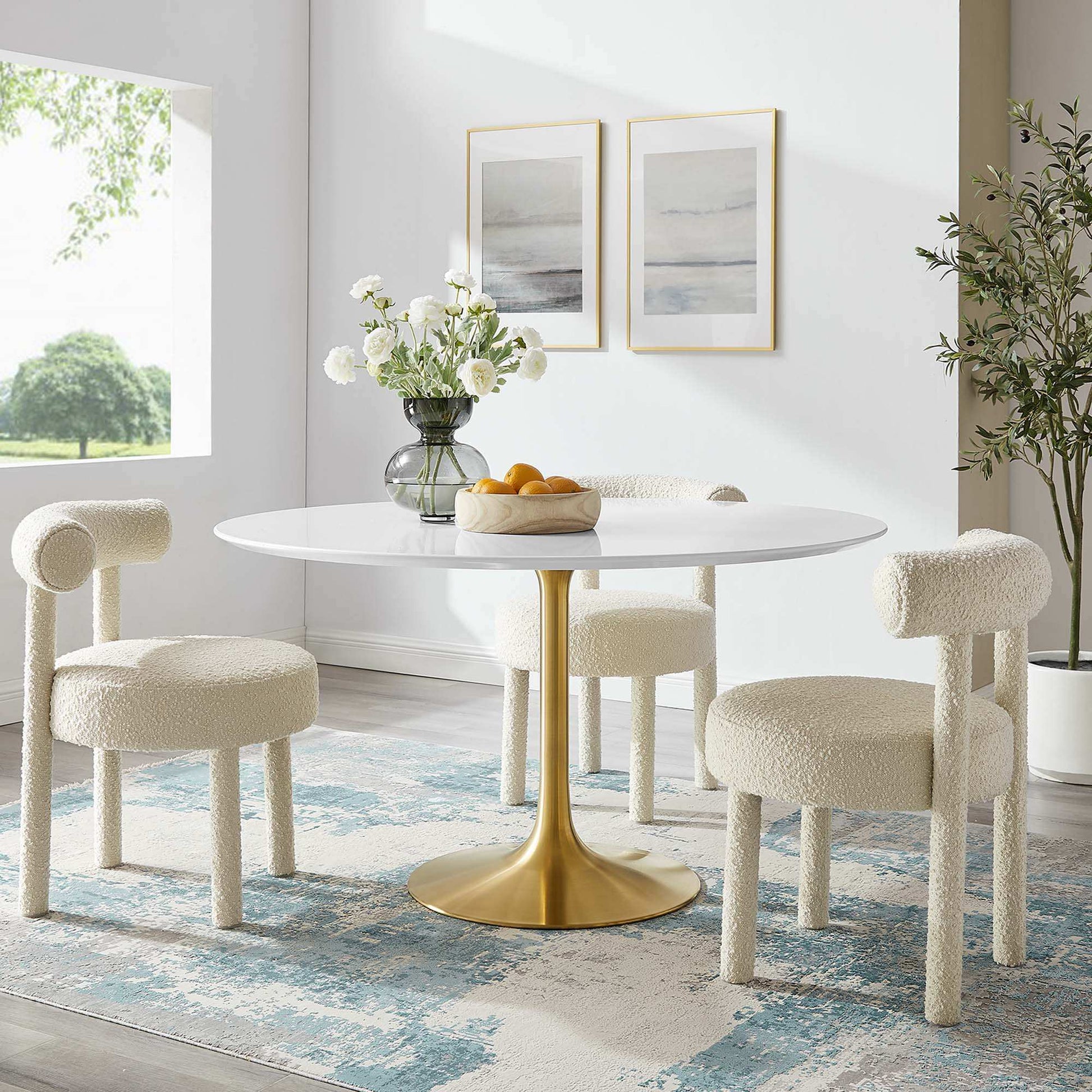 Lippa 54" Round Wood Dining Table by Modway - Best Buy Furniture