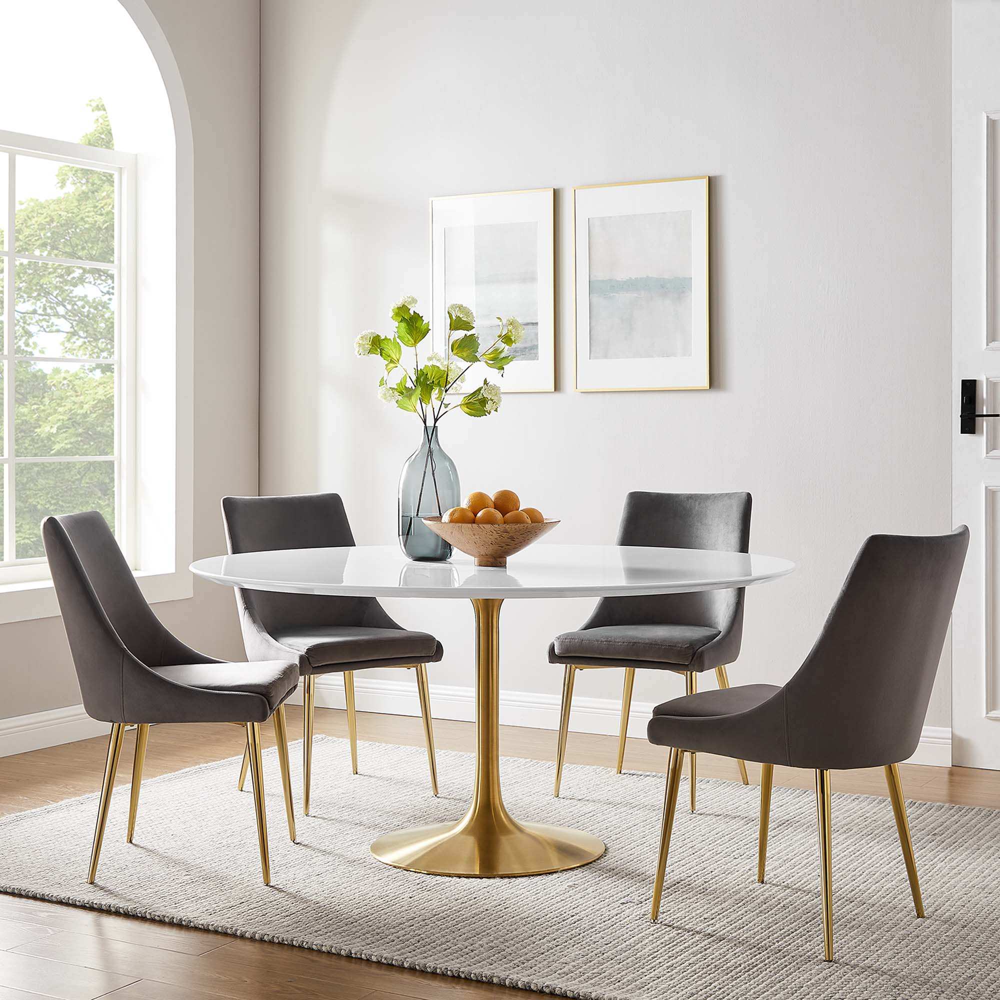 Lippa 60" Round Wood Dining Table by Modway - Best Buy Furniture