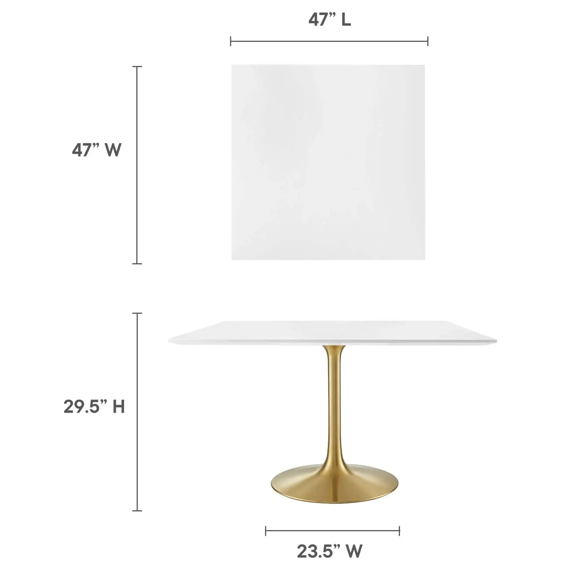 Lippa 48" Square Wood Dining Table by Modway - Best Buy Furniture