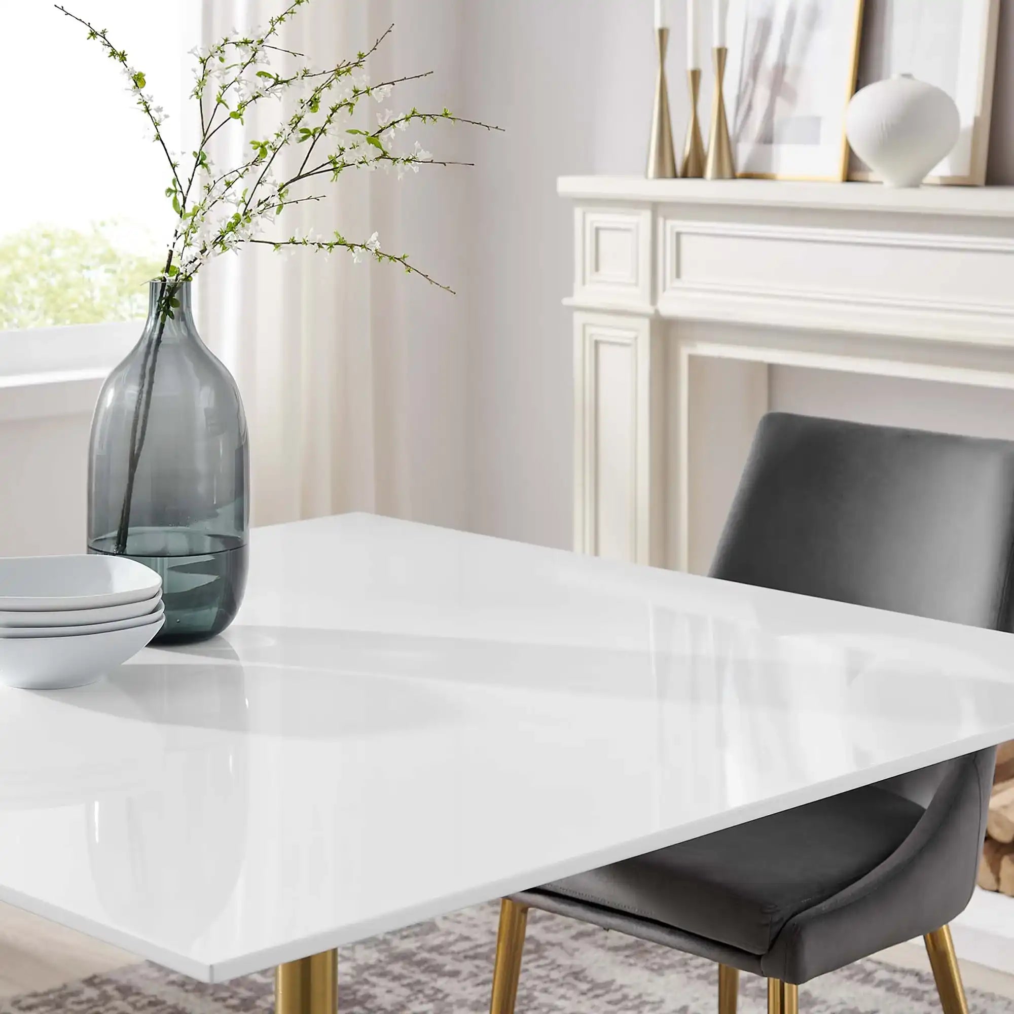 Lippa 48" Square Wood Dining Table by Modway - Best Buy Furniture