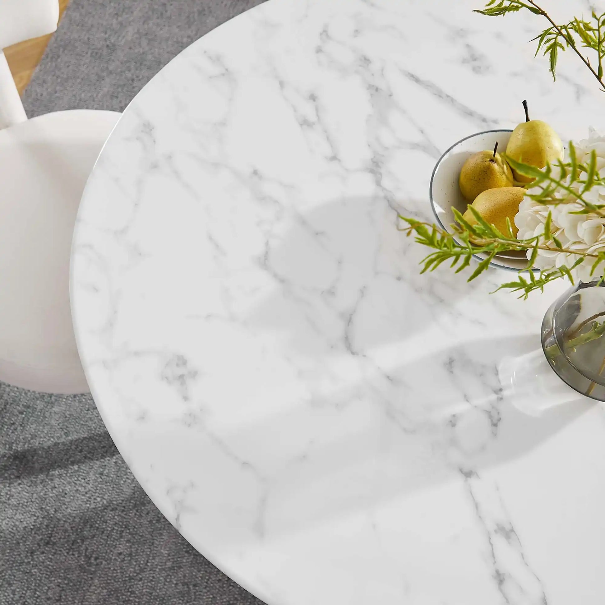 Lippa 40" Round Faux Marble Dining Table by Modway - Best Buy Furniture
