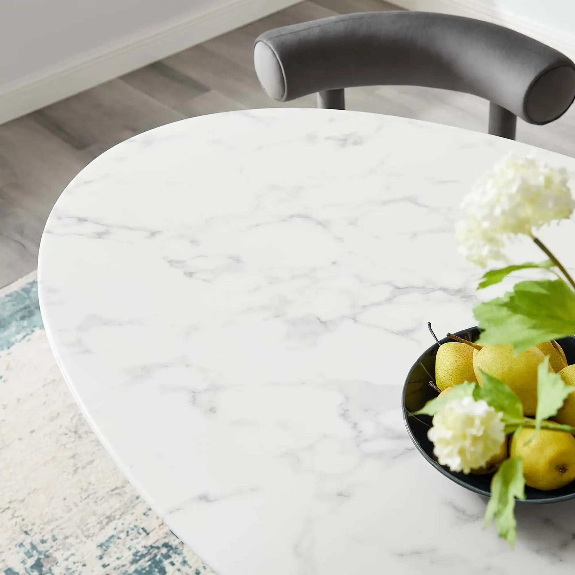 Lippa 54" Oval Faux Marble Dining Table by Modway - Best Buy Furniture