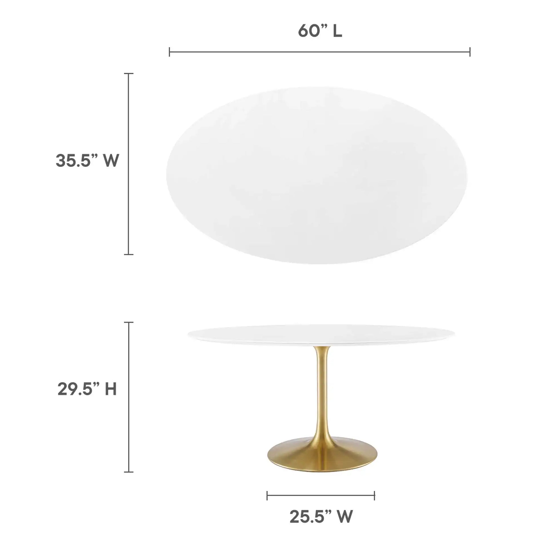 Lippa 60" Oval Wood Dining Table by Modway - Best Buy Furniture