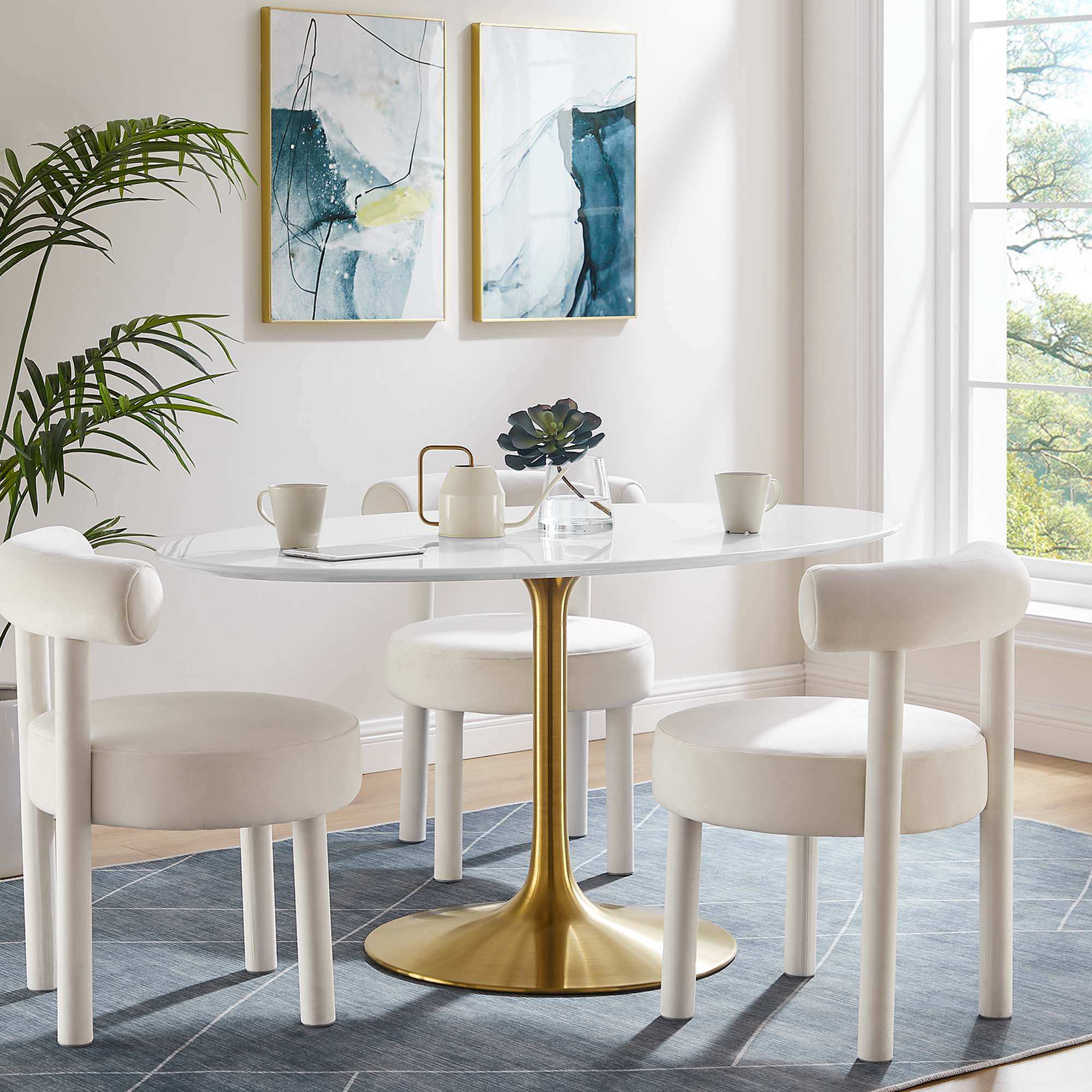 Lippa 60" Oval Wood Dining Table by Modway - Best Buy Furniture