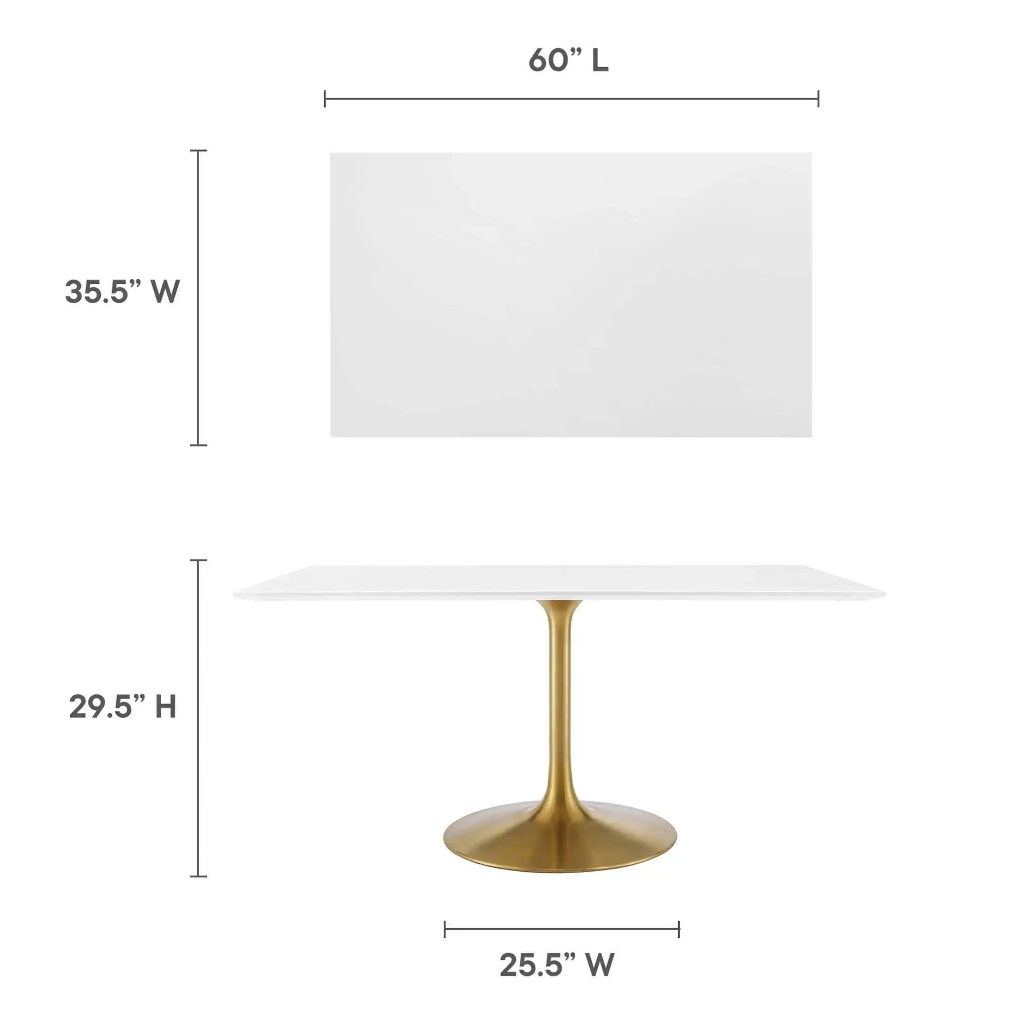 Lippa 60" Rectangular Wood Dining Table by Modway - Best Buy Furniture