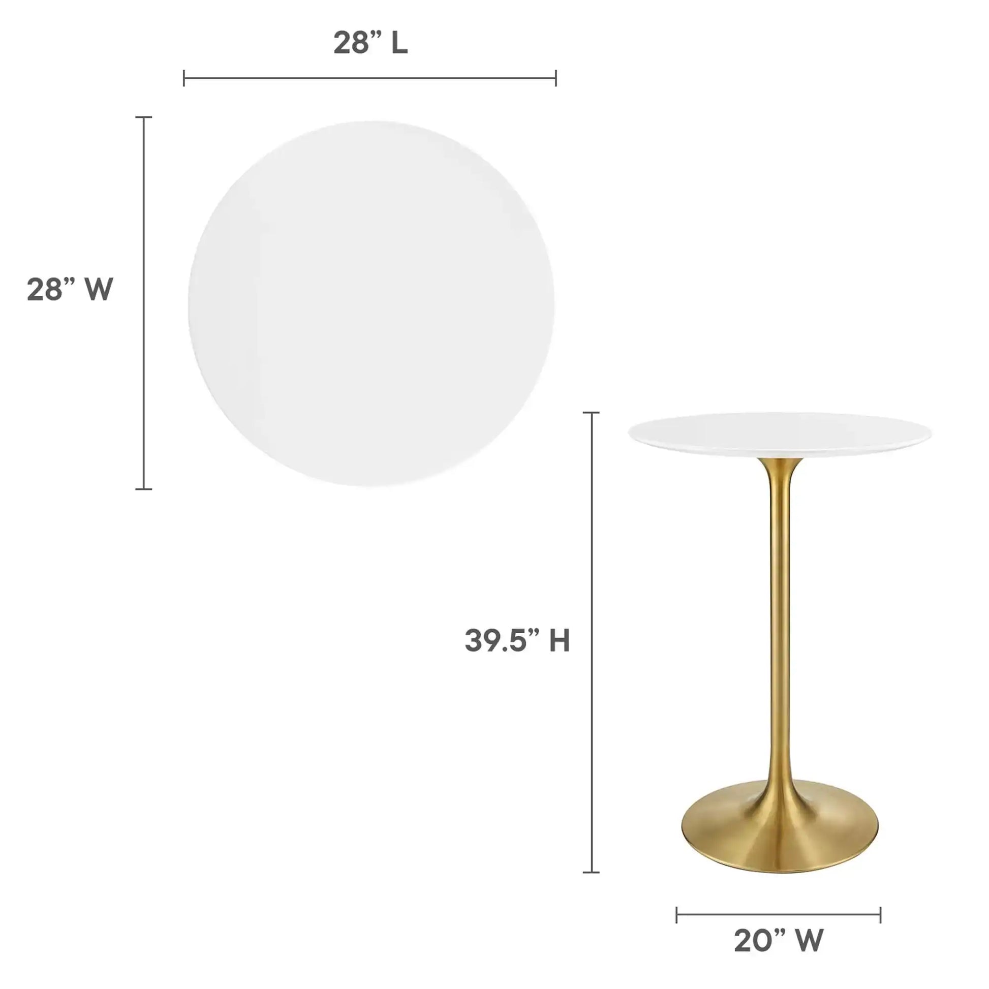 Lippa 28" Round Wood Bar Table by Modway - Best Buy Furniture