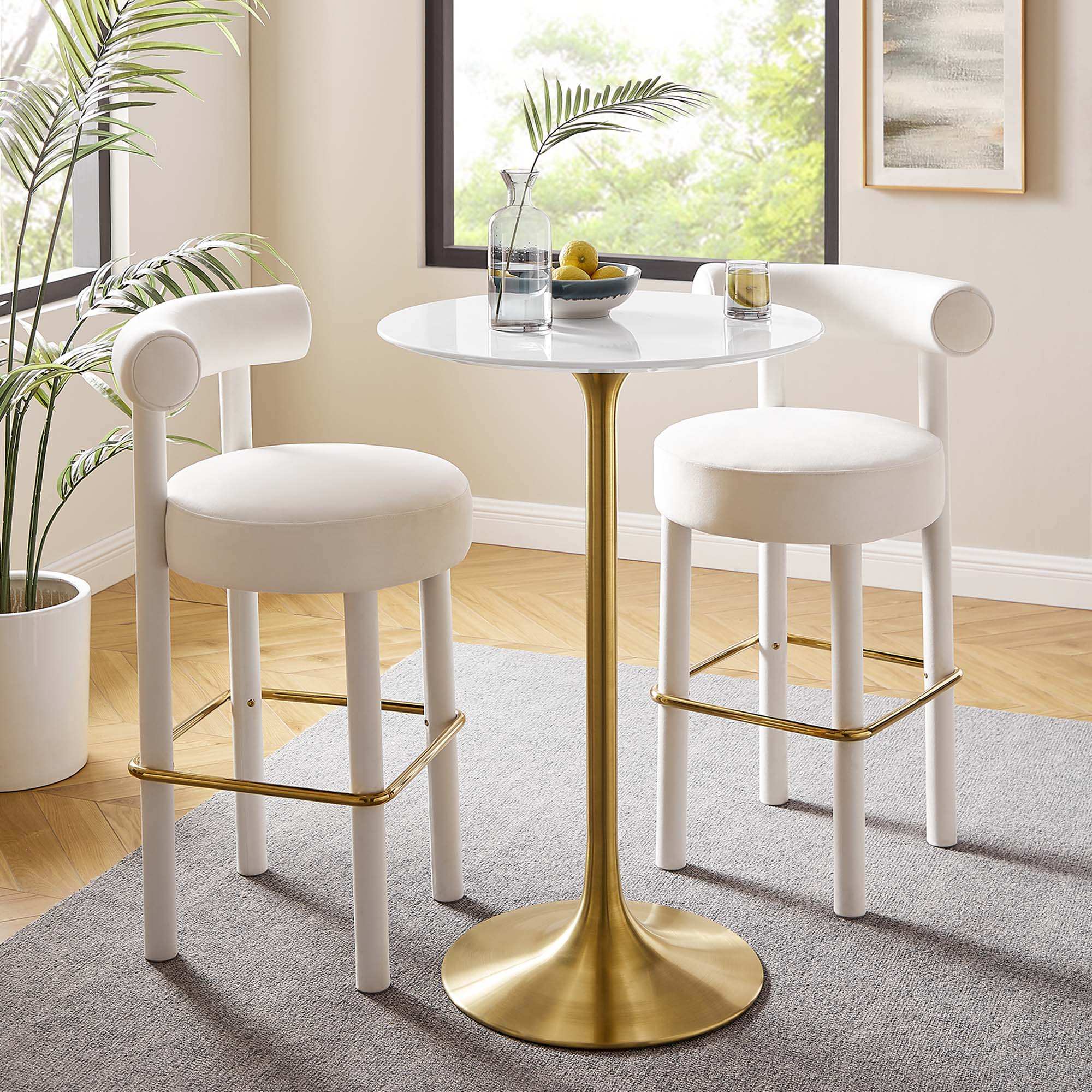 Lippa 28" Round Wood Bar Table by Modway - Best Buy Furniture