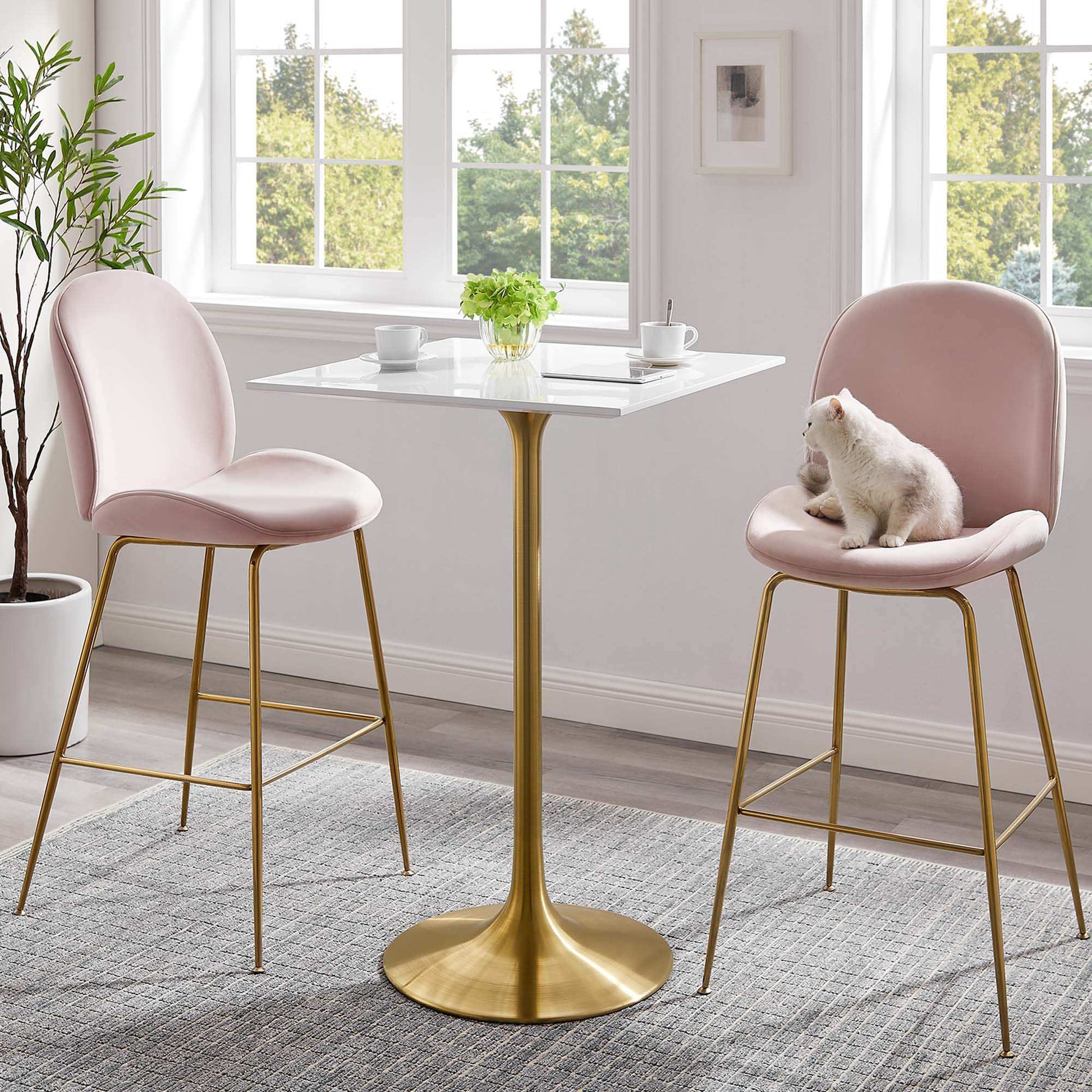 Lippa 28" Square Wood Bar Table by Modway - Best Buy Furniture