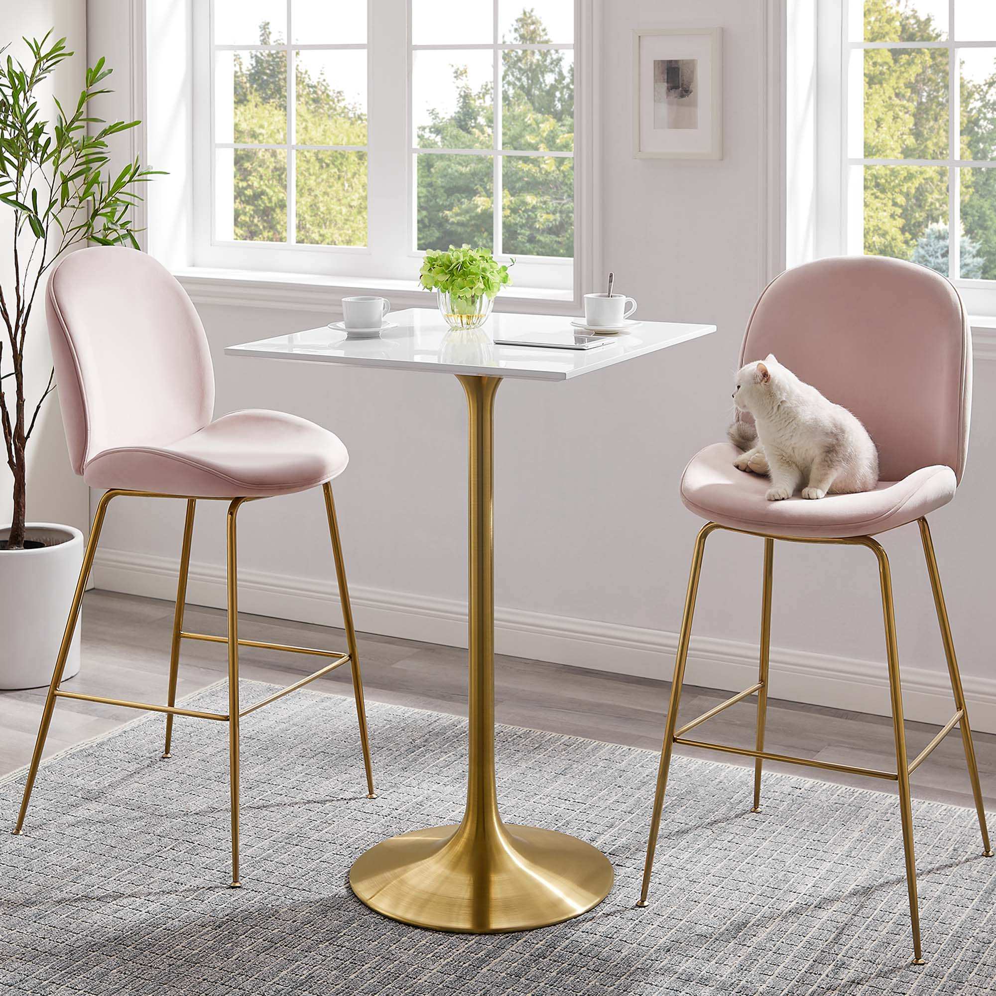 Lippa 28" Square Wood Bar Table by Modway - Best Buy Furniture