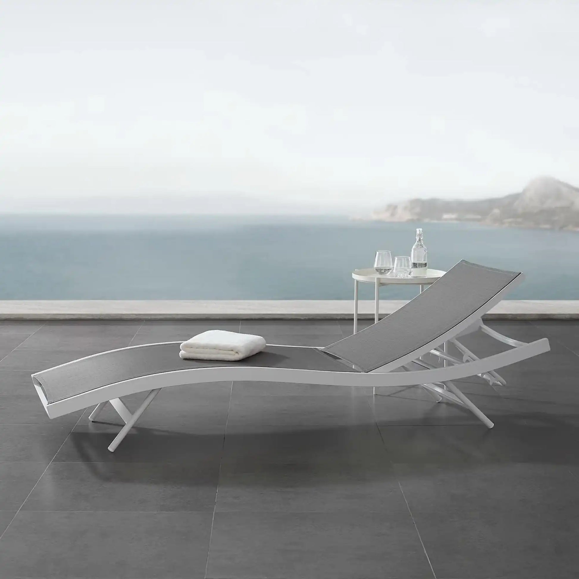 Glimpse Outdoor Patio Mesh Chaise Lounge Chair by Modway - Best Buy Furniture
