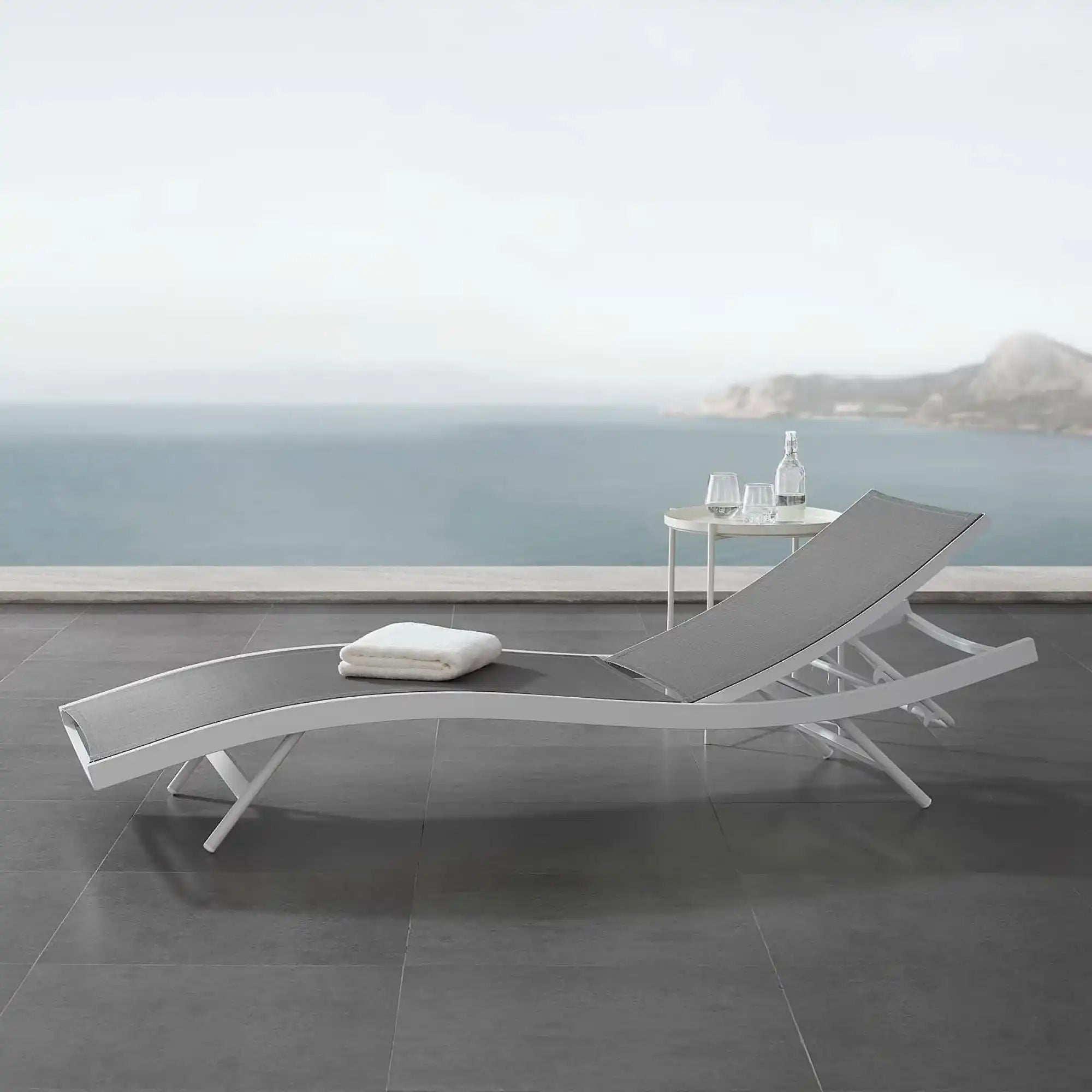 Glimpse Outdoor Patio Mesh Chaise Lounge Chair by Modway - Best Buy Furniture