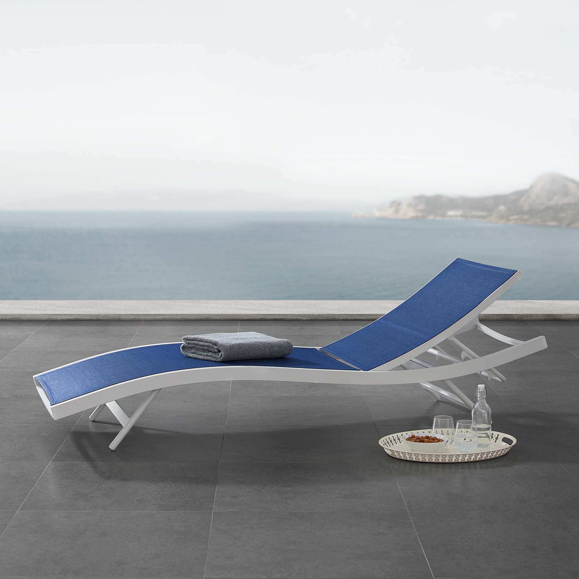 Glimpse Outdoor Patio Mesh Chaise Lounge Chair by Modway - Best Buy Furniture