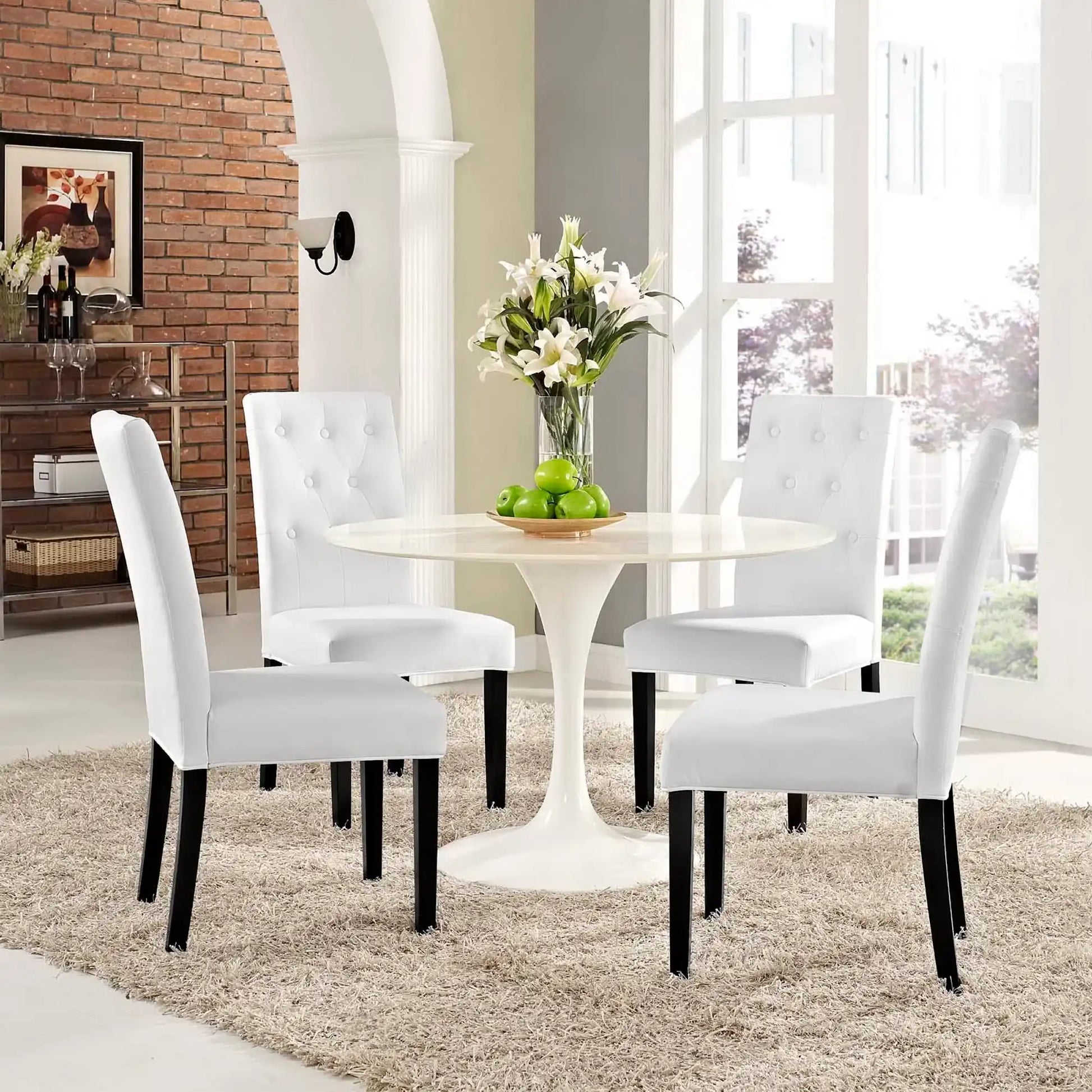 Confer Vinyl Dining Side Chair Set of 4 by Modway - Best Buy Furniture