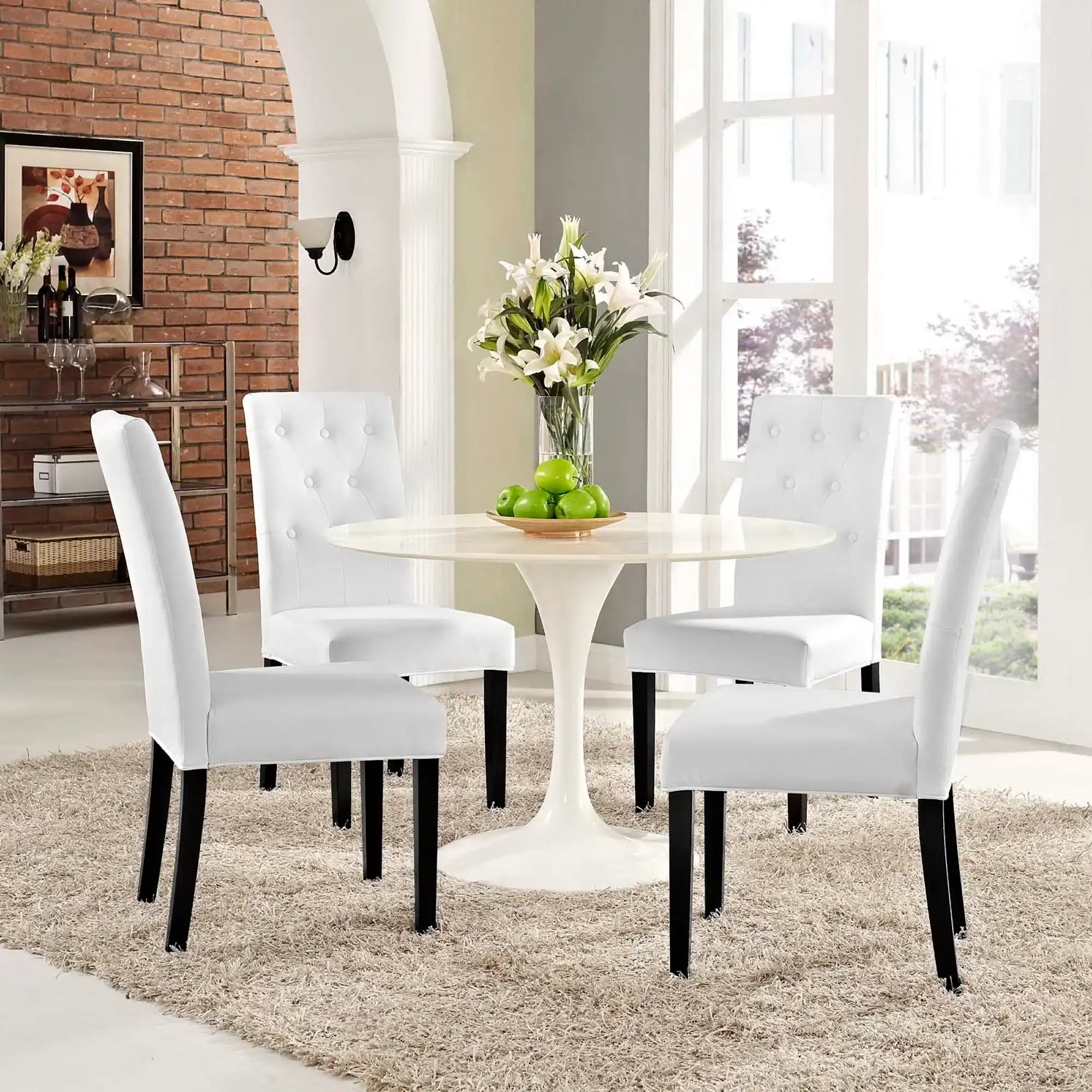 Confer Vinyl Dining Side Chair Set of 4 by Modway - Best Buy Furniture
