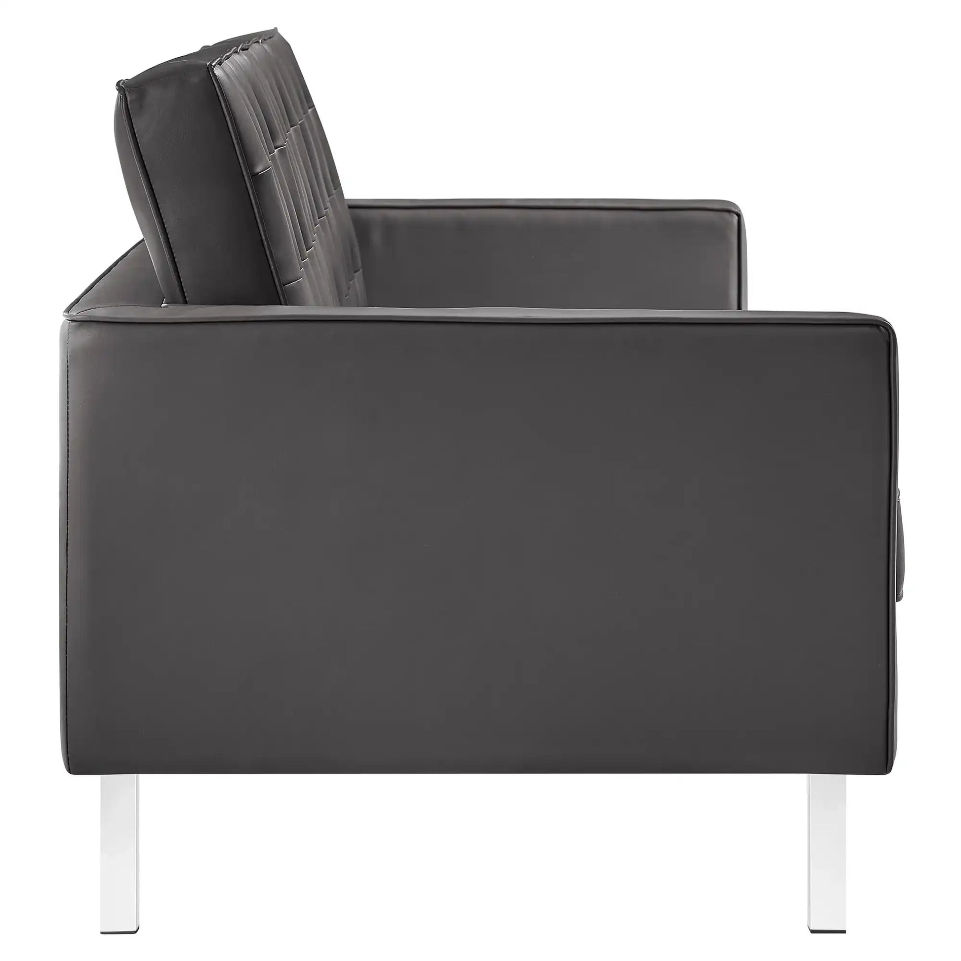 Loft Tufted Vegan Leather Sofa and Ottoman Set by Modway - Best Buy Furniture